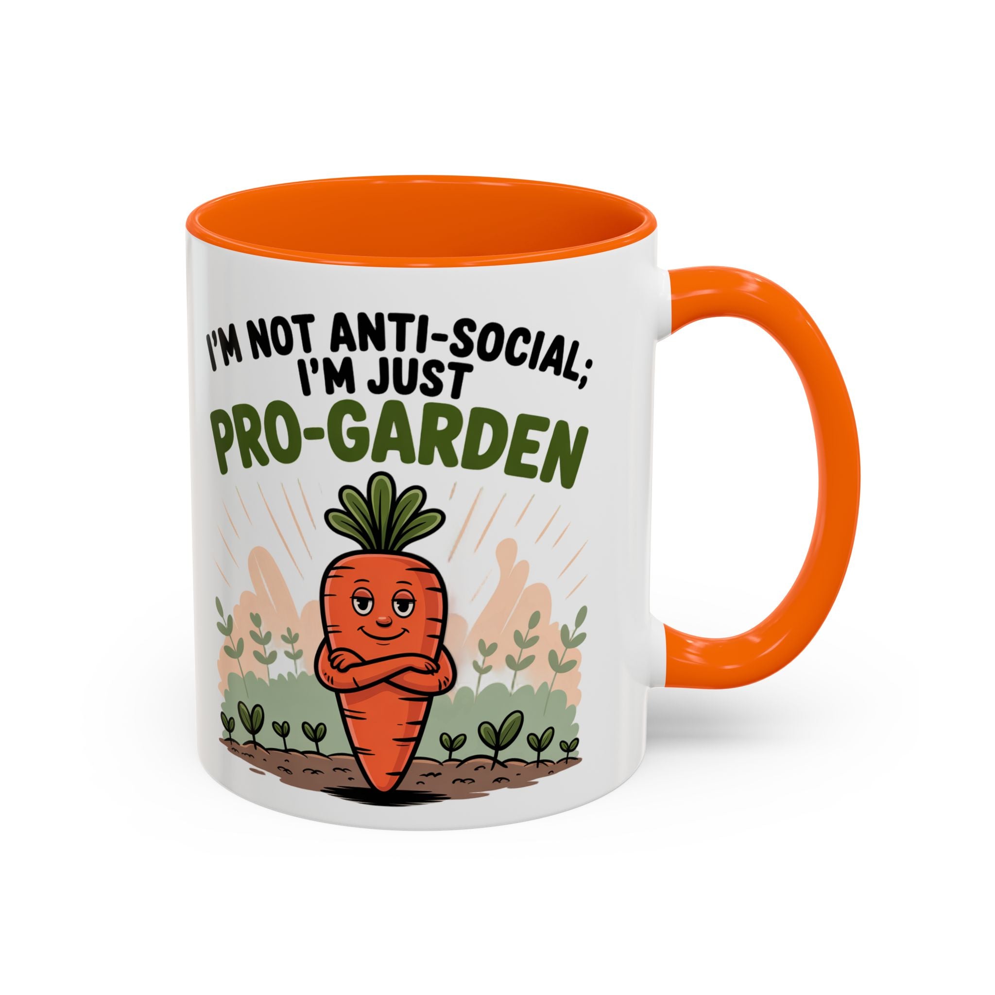 Pro-Garden Coffee Mug – "I'm Not Anti-Social; I'm Just Pro-Garden" Accent Mug