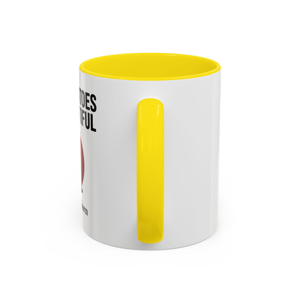 Accent Coffee Mug — "Ripe Tomatoes Are Beautiful" Audrey Hepburn Quote Mug