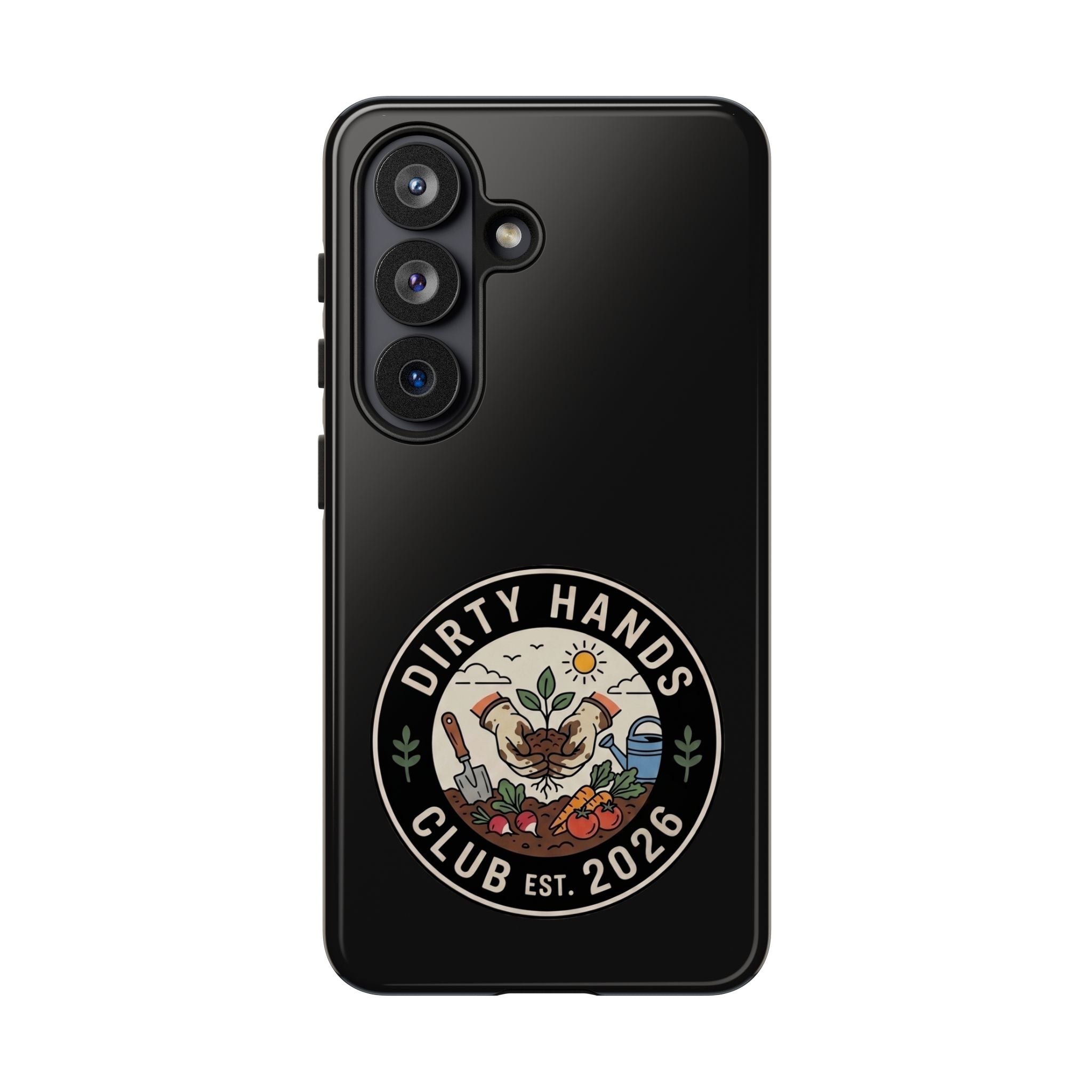 Phone Case — "Dirty Hands Club Est. 2026" Badge (Gardener, Outdoorsy Protective Case)