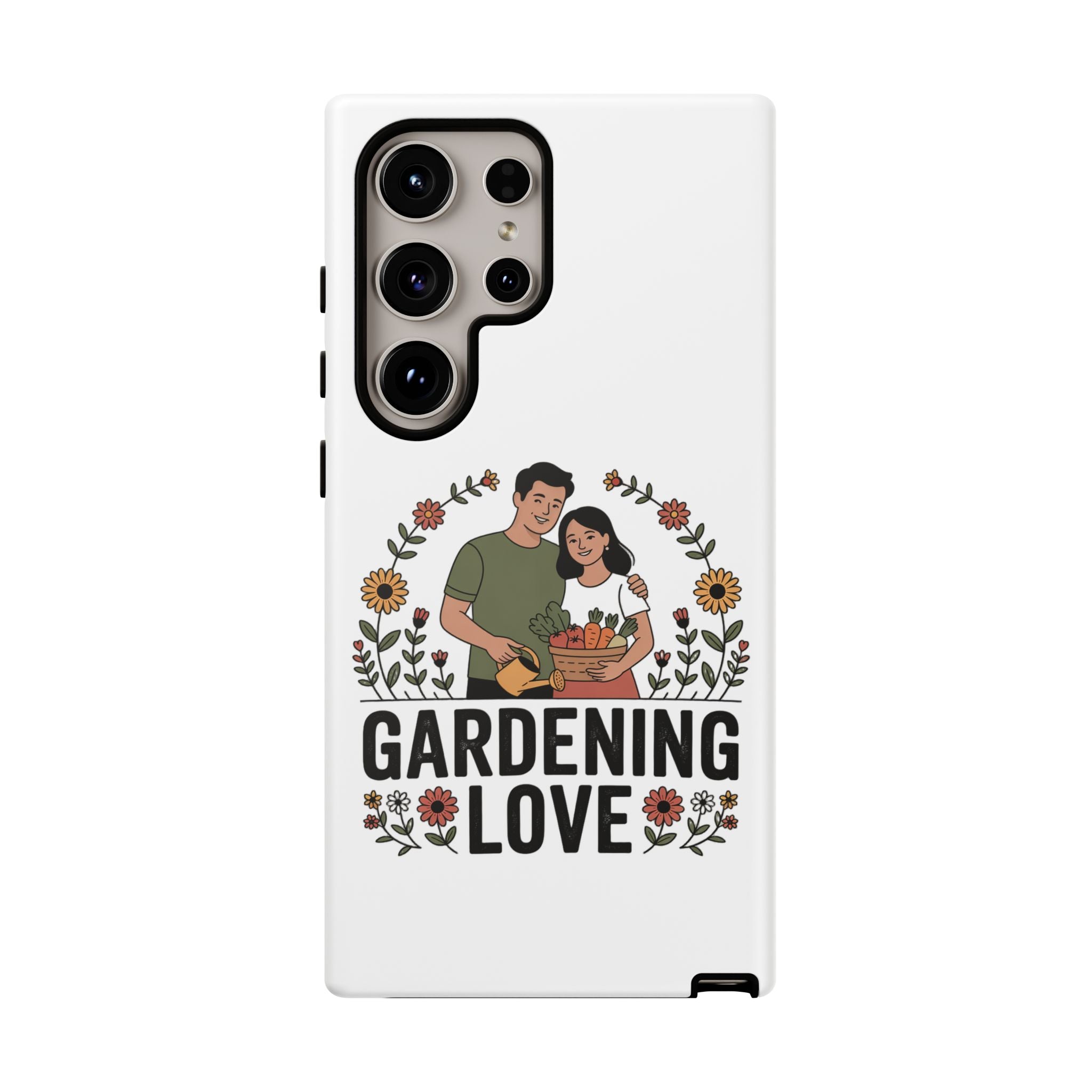 Gardening Love Phone Case — Floral Couple Protective Phone Cover
