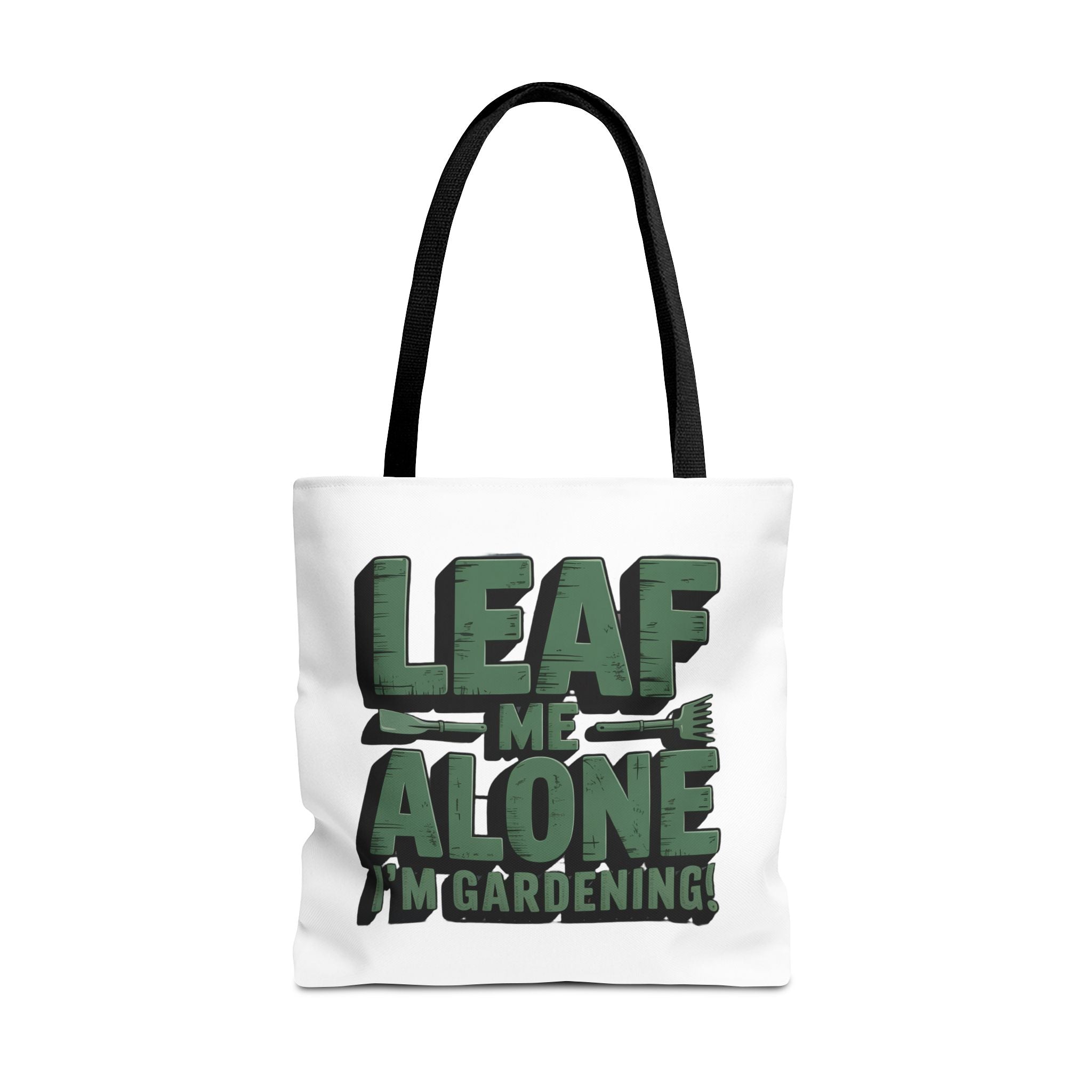 Gardening Tote Bag — "Leaf Me Alone I'm Gardening" Funny Plant Lover Tote
