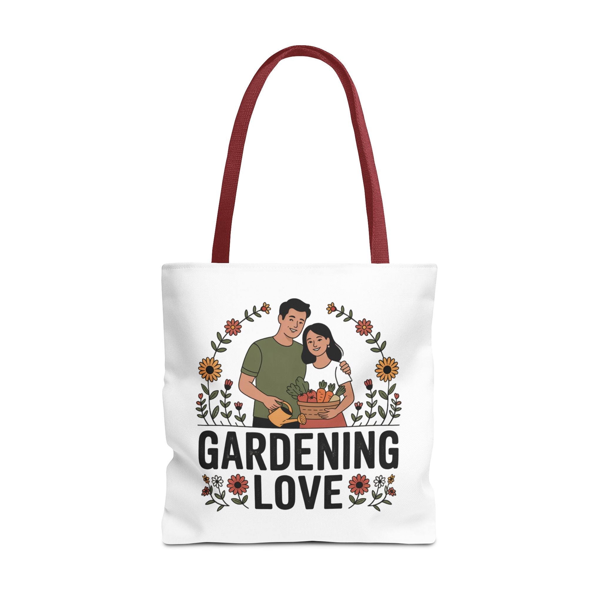 Gardening Love Tote Bag — Floral Couples Gardeners Market Bag