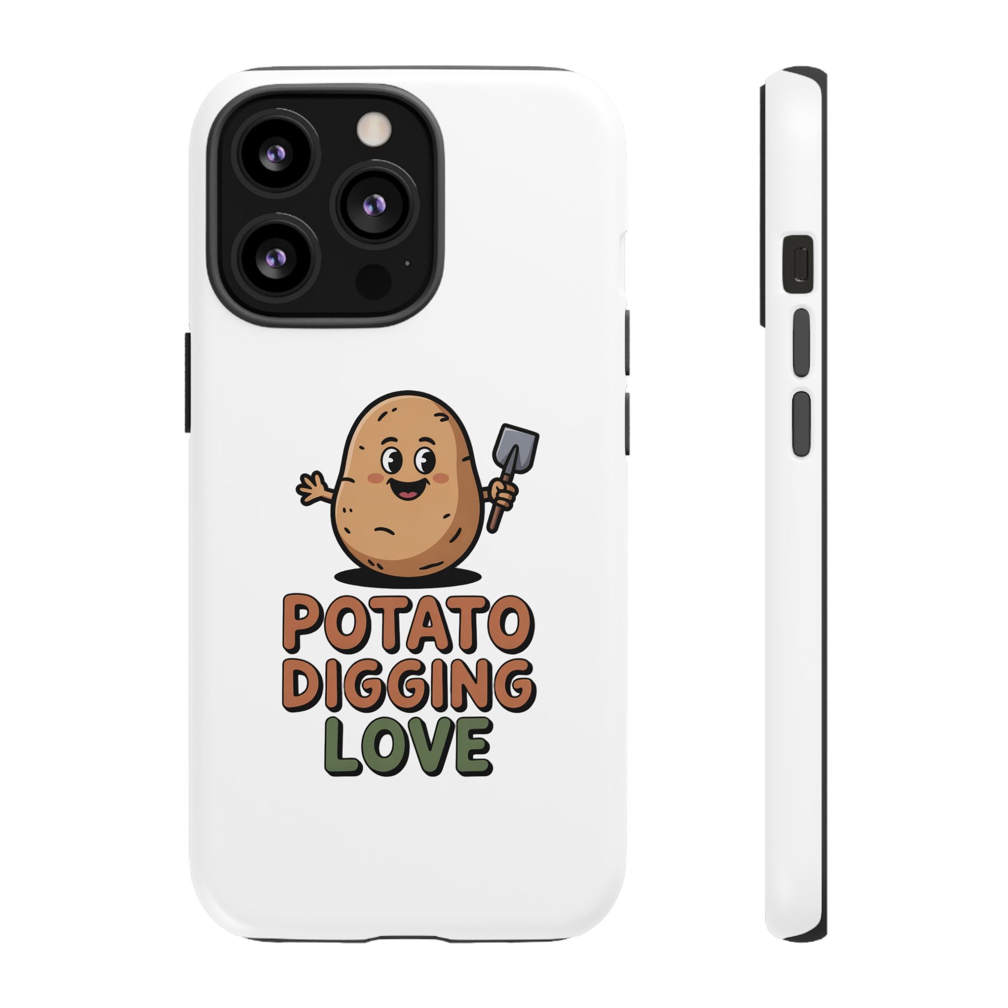 Phone Case — "Potato Digging Love" Cute Gardening Cartoon Protective Cover