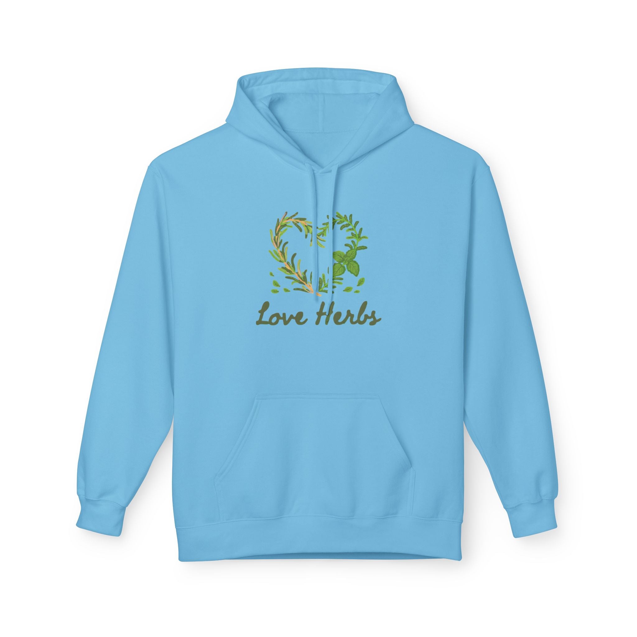 Herbal Heart Hoodie — "Love Herbs" Botanical Graphic Hoodie