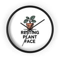 Resting Plant Face Wall Clock — Cute Plant Pot Decorative Clock for Plant Lovers