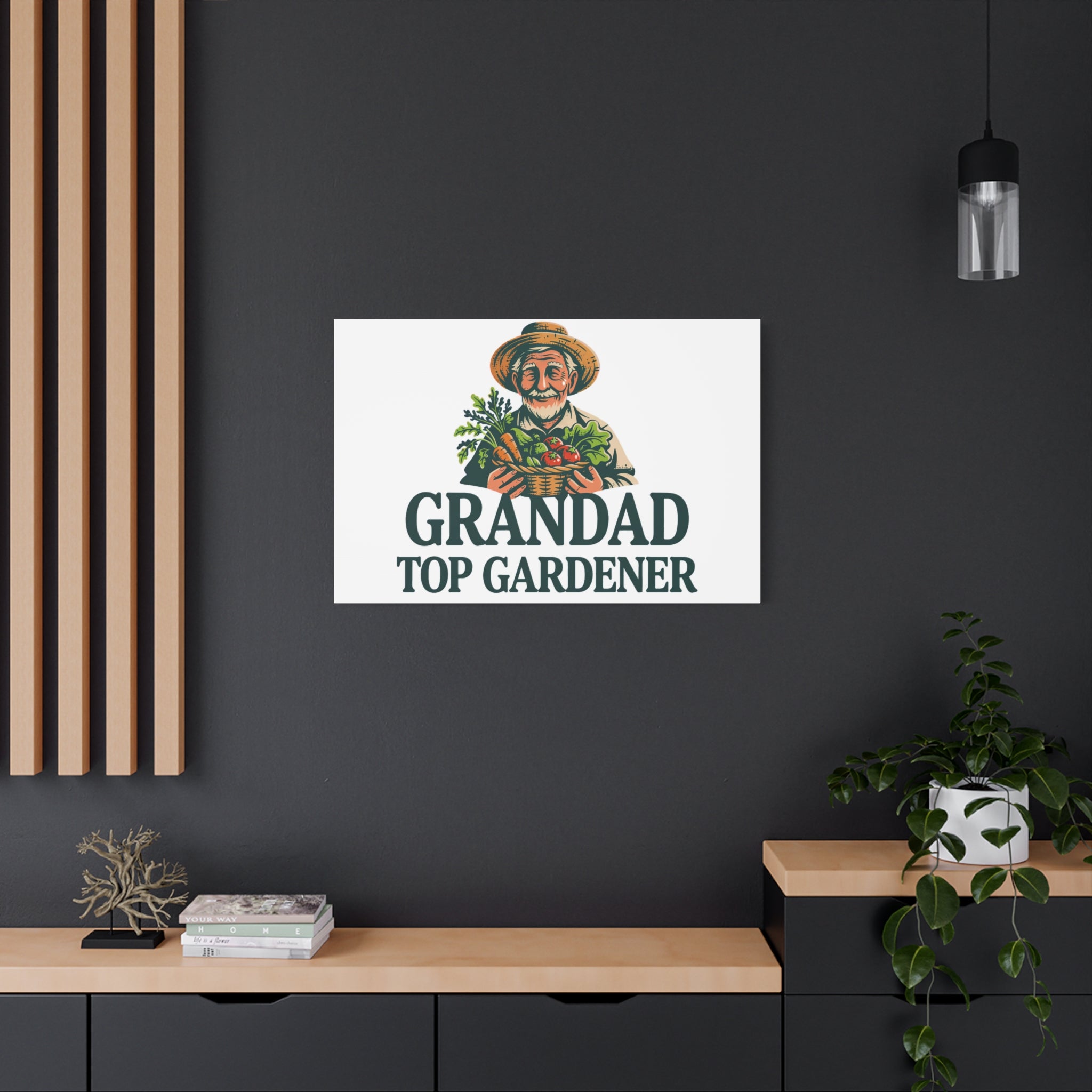 Grandad Top Gardener Canvas – Stretched Matte Wall Art
