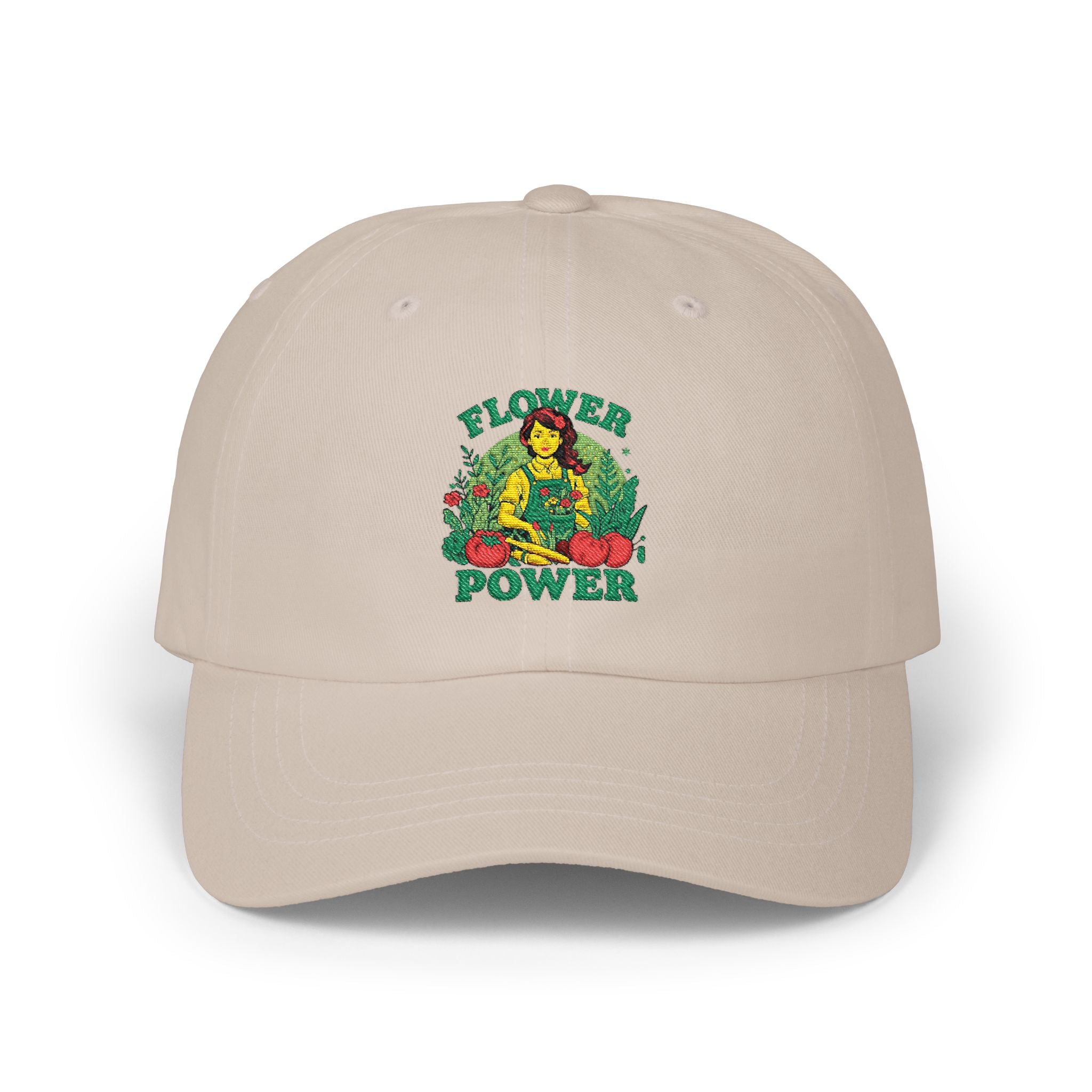 Flower Power Cap — Retro Floral Embroidered Baseball Hat