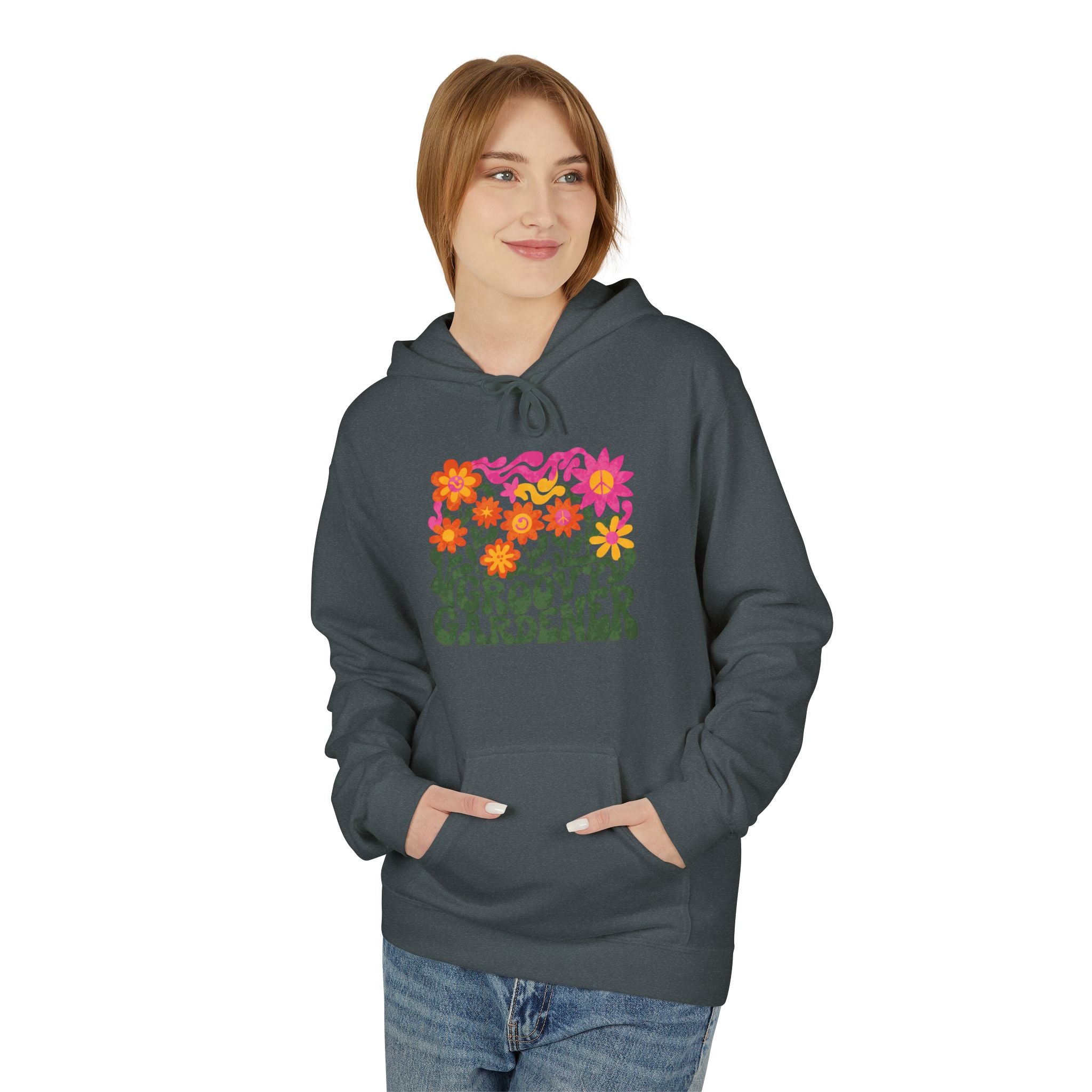Gardener Hoodie – Retro Floral “Groovy Gardener” Pullover