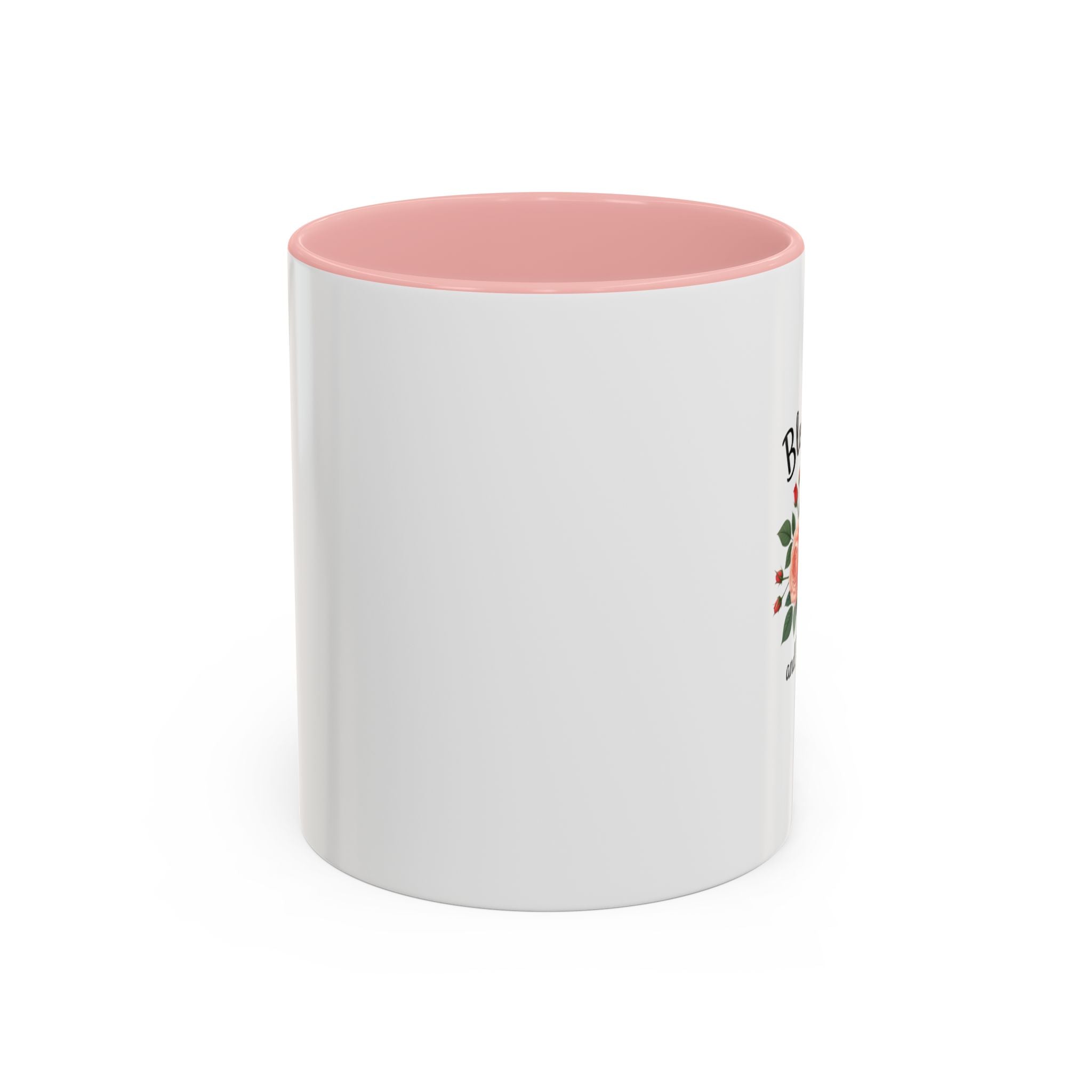 Blooming and Beautiful Accent Coffee Mug - Floral Rose Gift for Mom
