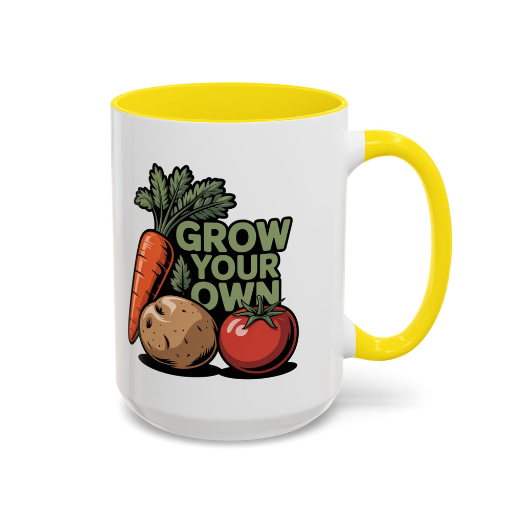 Grow Your Own Coffee Mug — Gardening Veggie Design (11/15oz Accent)