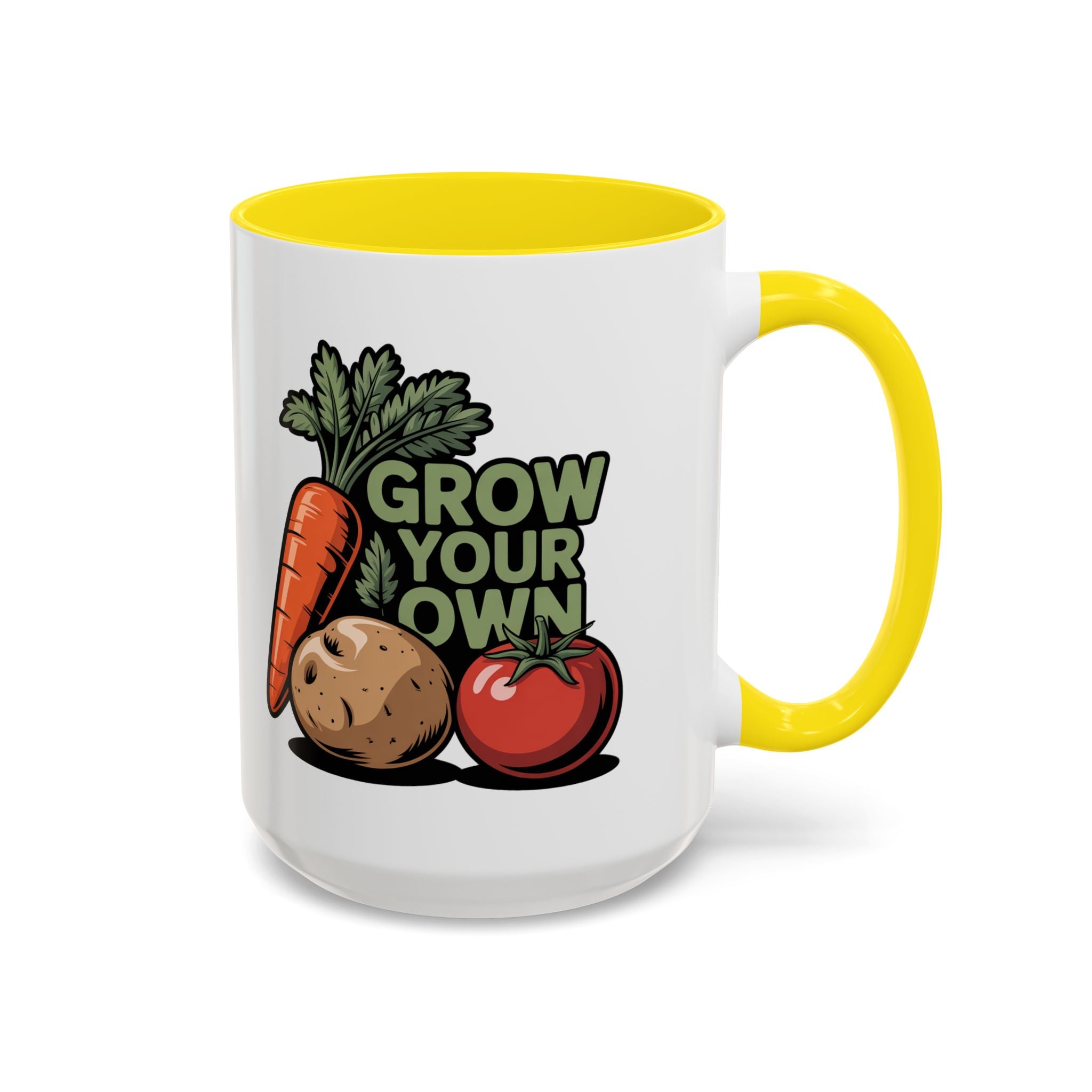 Grow Your Own Coffee Mug — Gardening Veggie Design (11/15oz Accent)