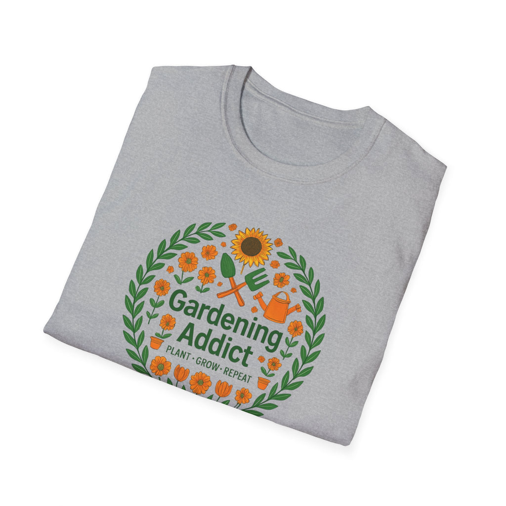 Gardening Addict T-Shirt — Plant Grow Repeat Graphic Tee