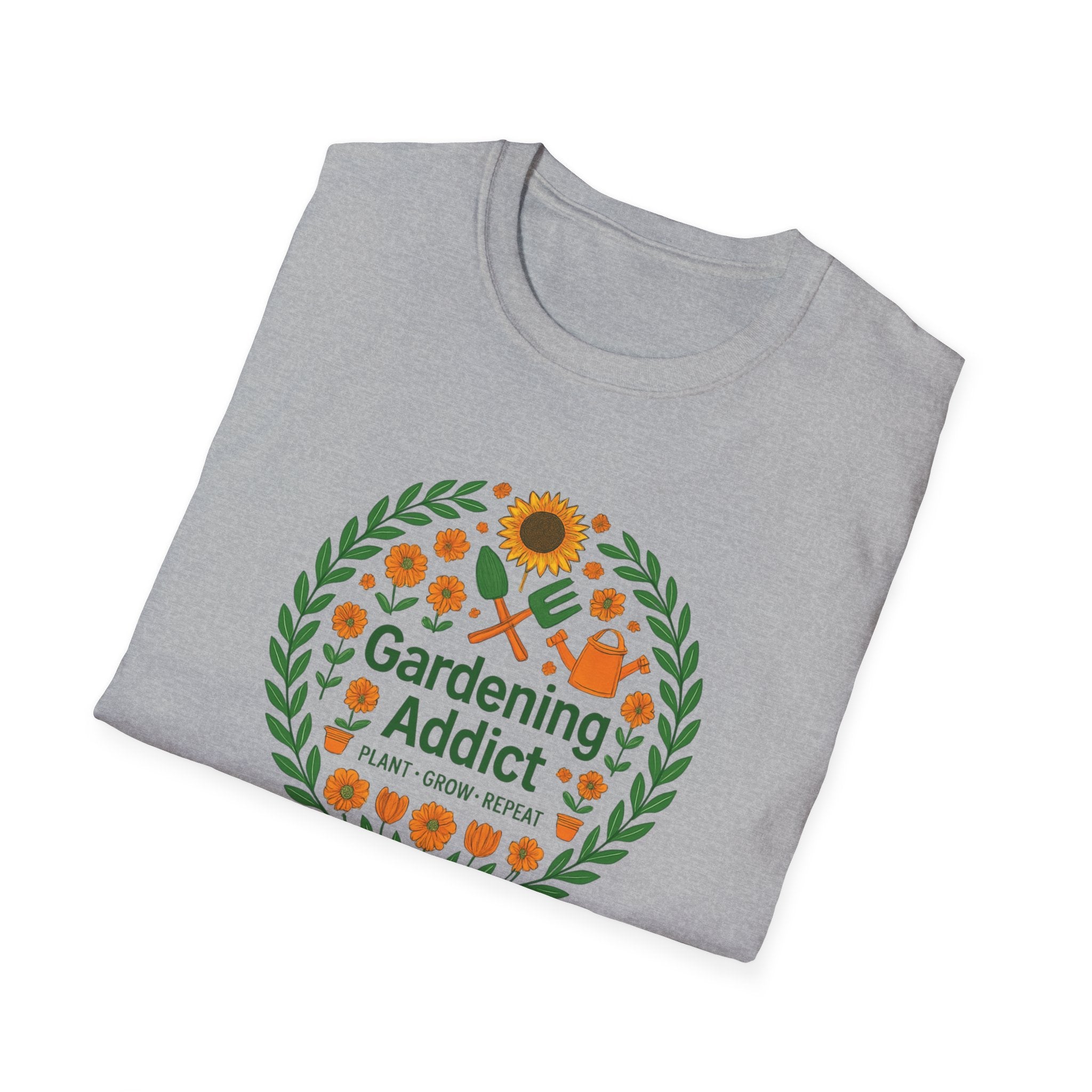 Gardening Addict T-Shirt — Plant Grow Repeat Graphic Tee