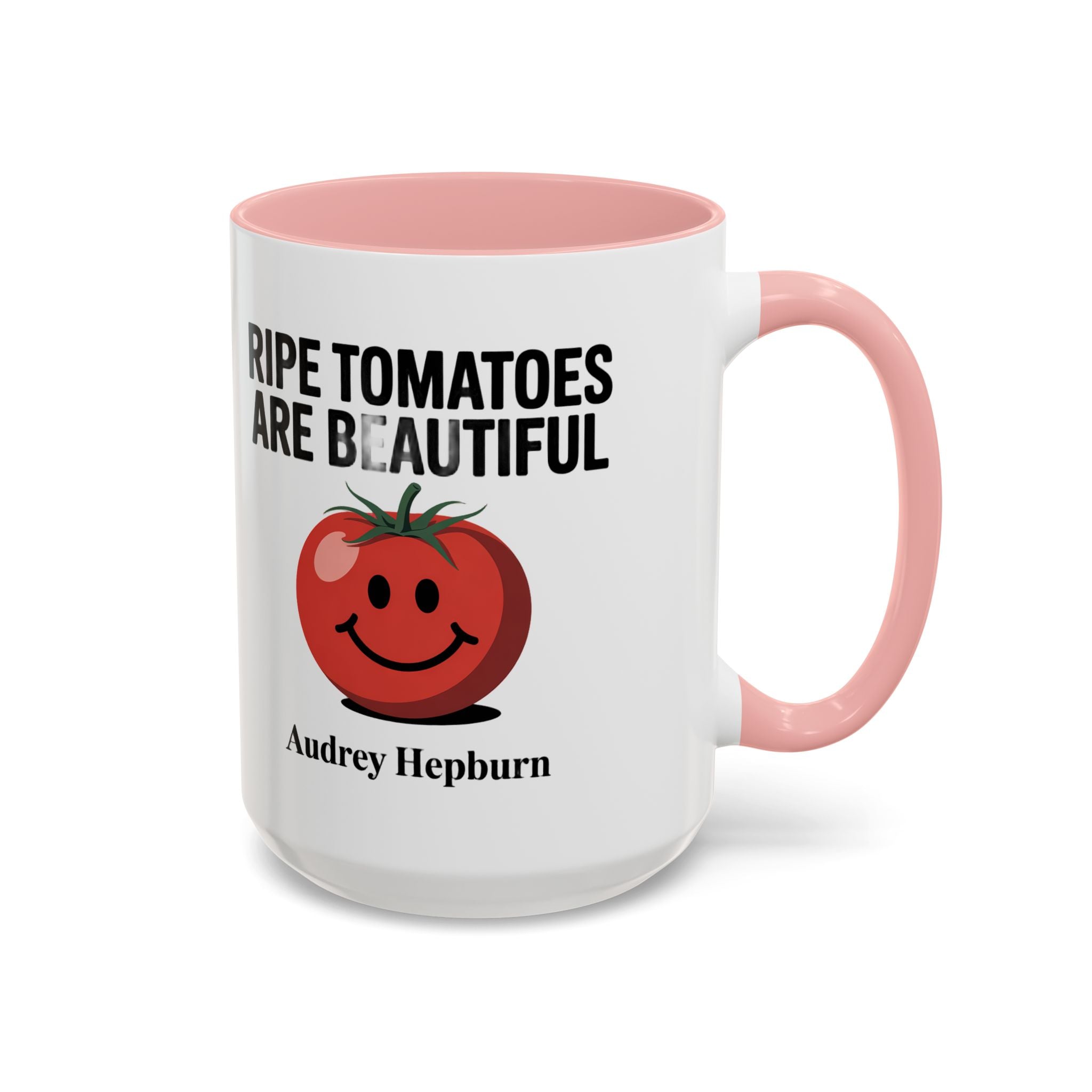 Ripe Tomatoes Are Beautiful Coffee Mug — Audrey Hepburn Quote Accent Mug