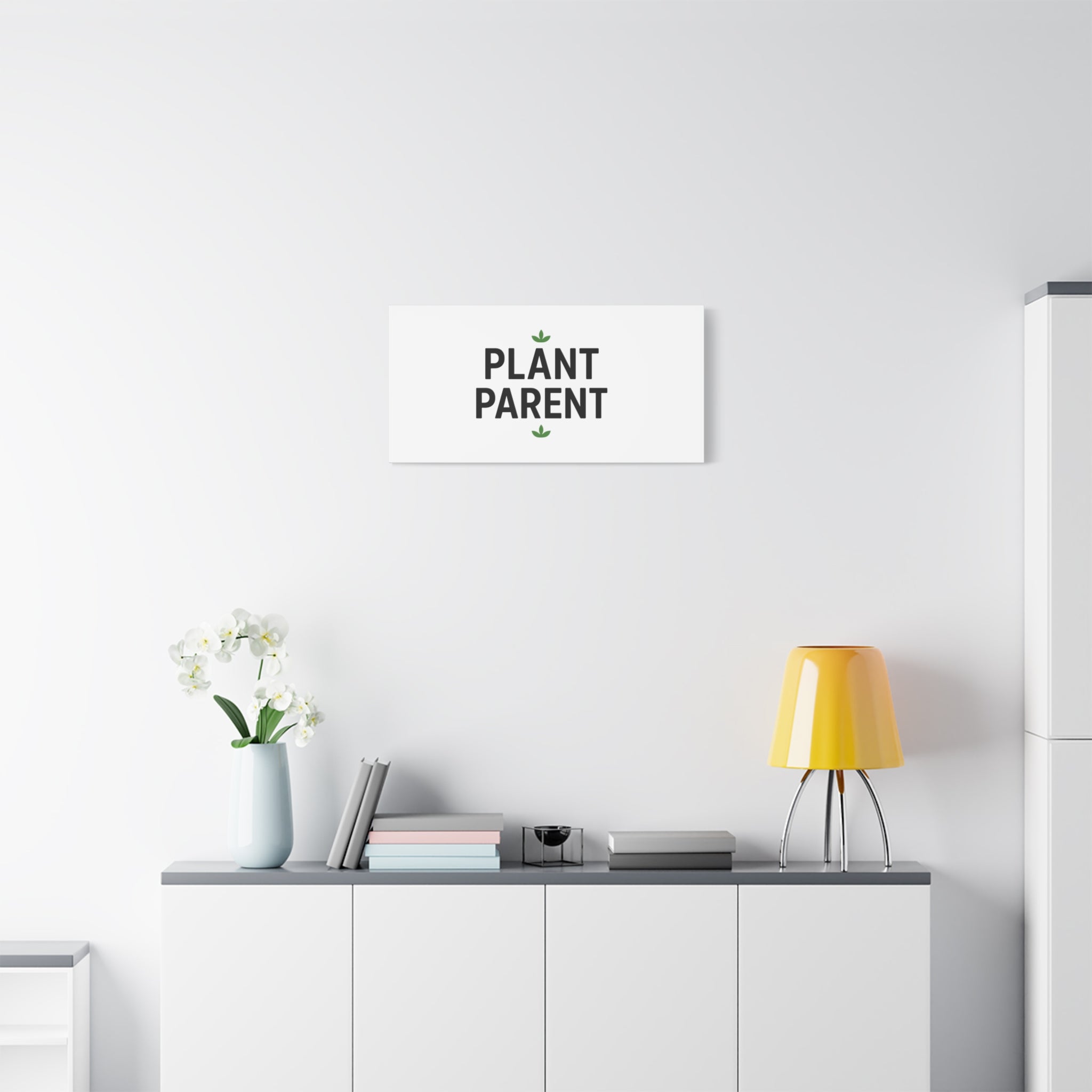 Plant Parent Canvas Wall Art — Minimalist Botanical Typography Print