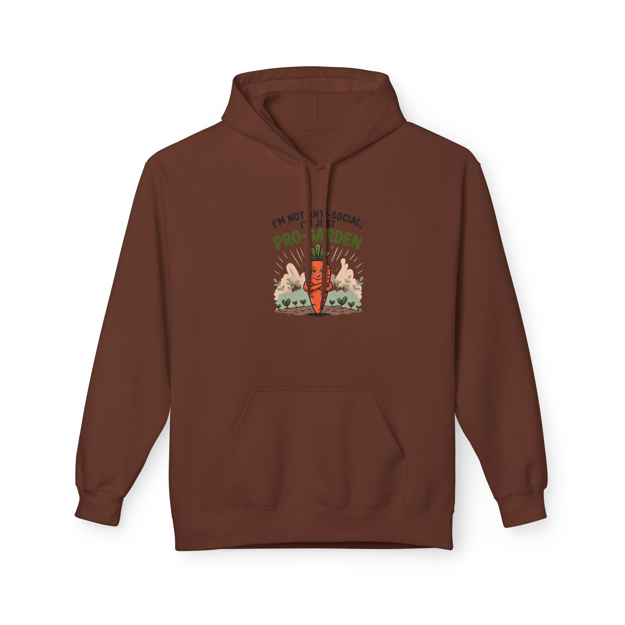 Gardener Hoodie - "I'm Not Anti-Social, I'm Pro-Garden" Cozy Plant Lover Sweatshirt