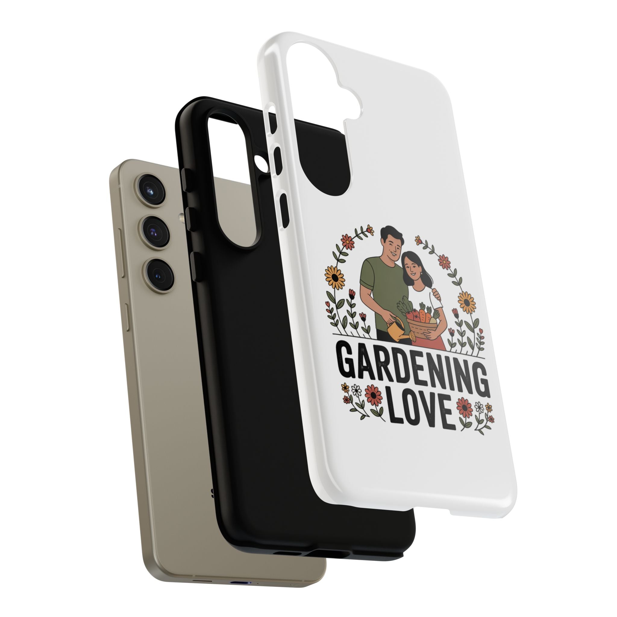 Gardening Love Phone Case — Floral Couple Protective Phone Cover