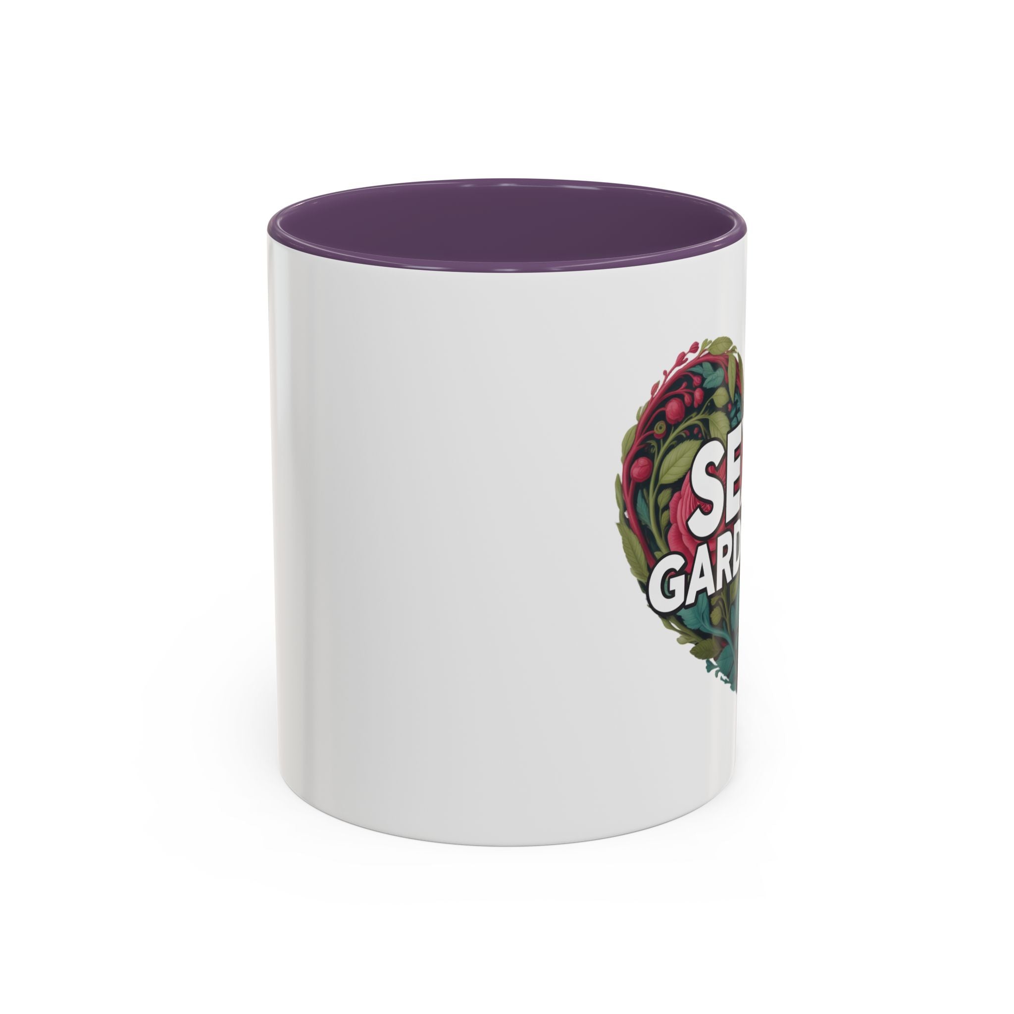 Sexy Gardener Accent Coffee Mug – Floral Heart Gardening Gift (11/15oz)