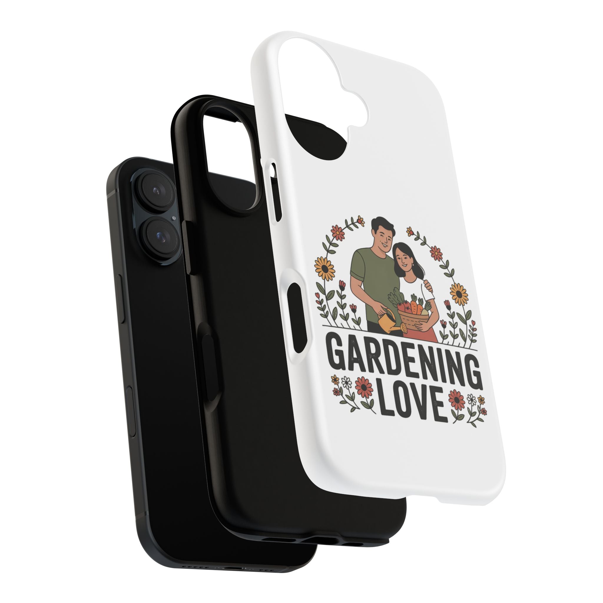 Gardening Love Phone Case — Floral Couple Protective Phone Cover