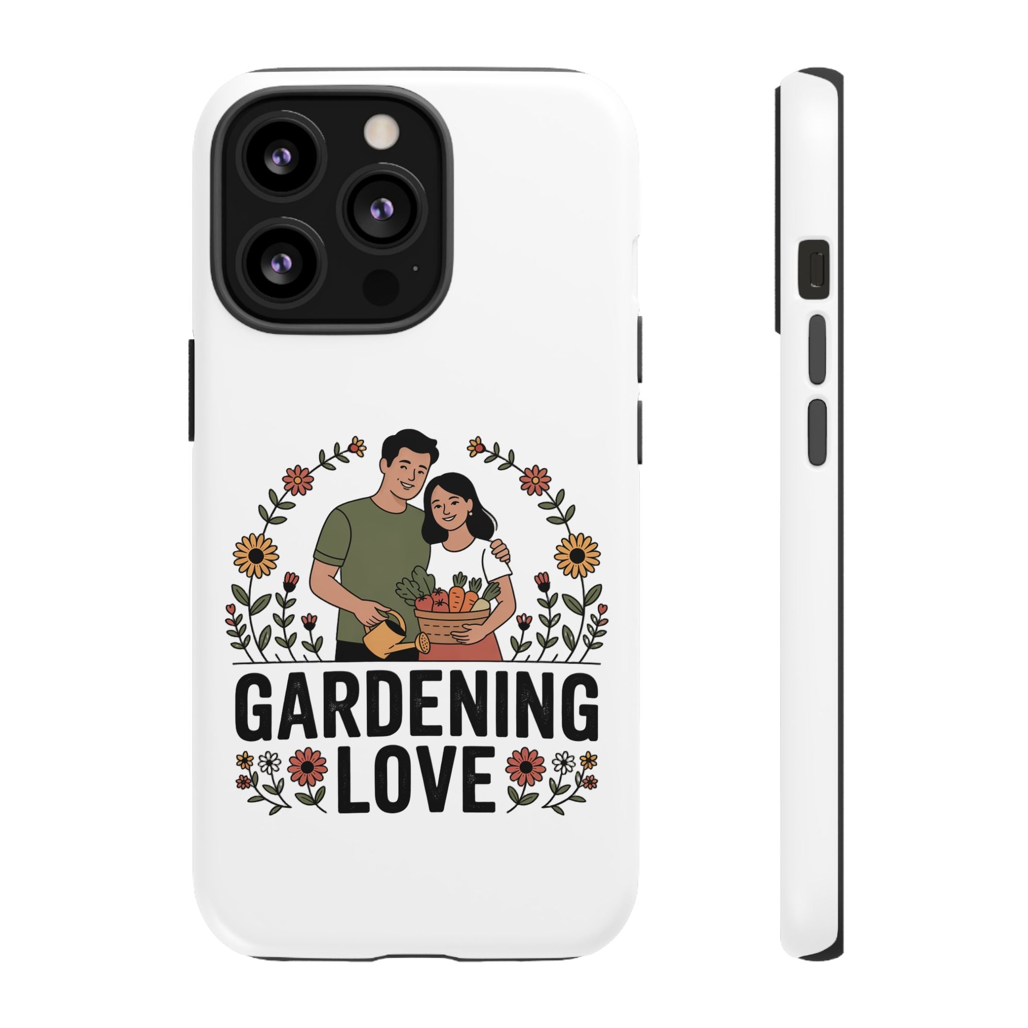 Gardening Love Phone Case — Floral Couple Protective Phone Cover