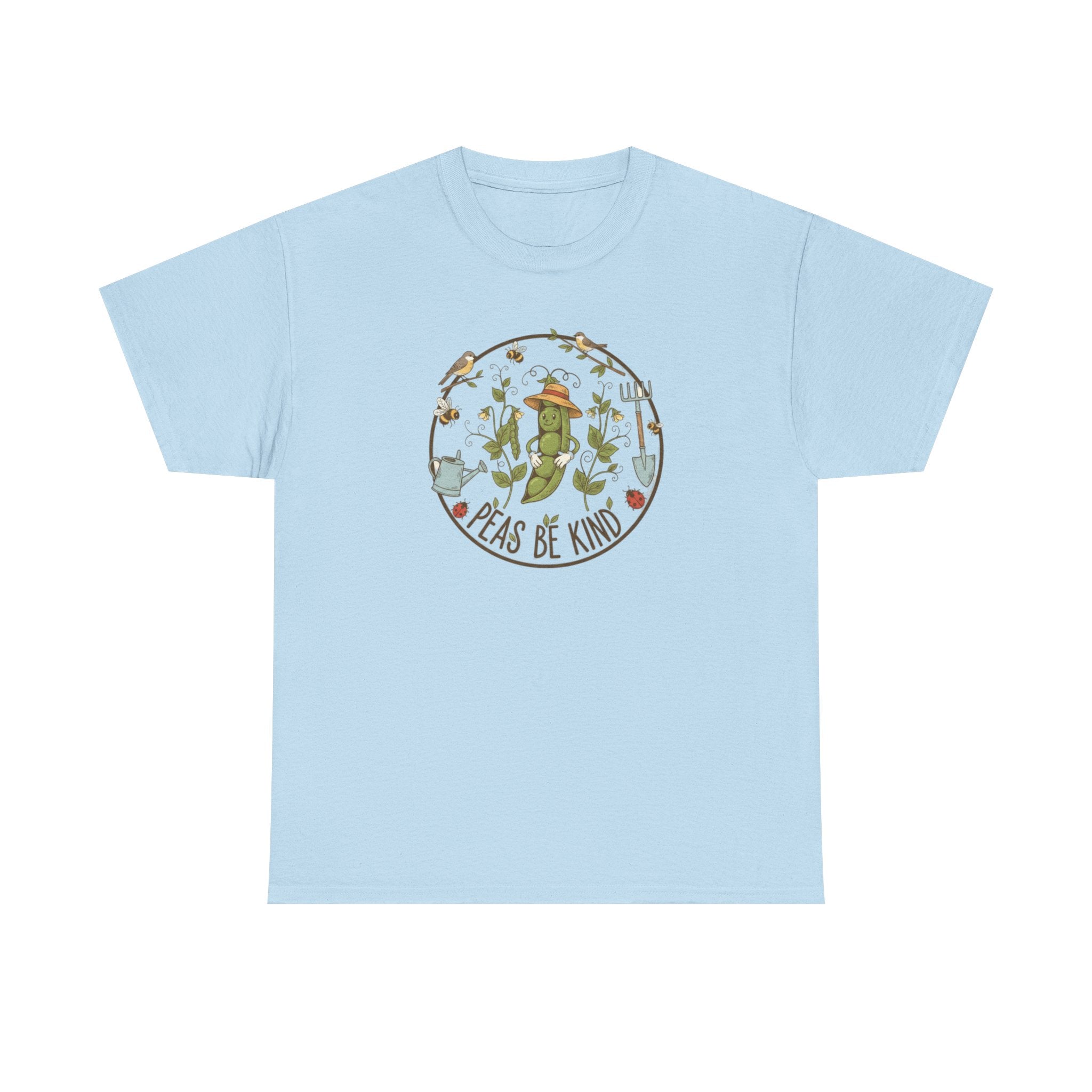 T-Shirt — "Peas Be Kind" Cute Garden Pea Illustration Tee