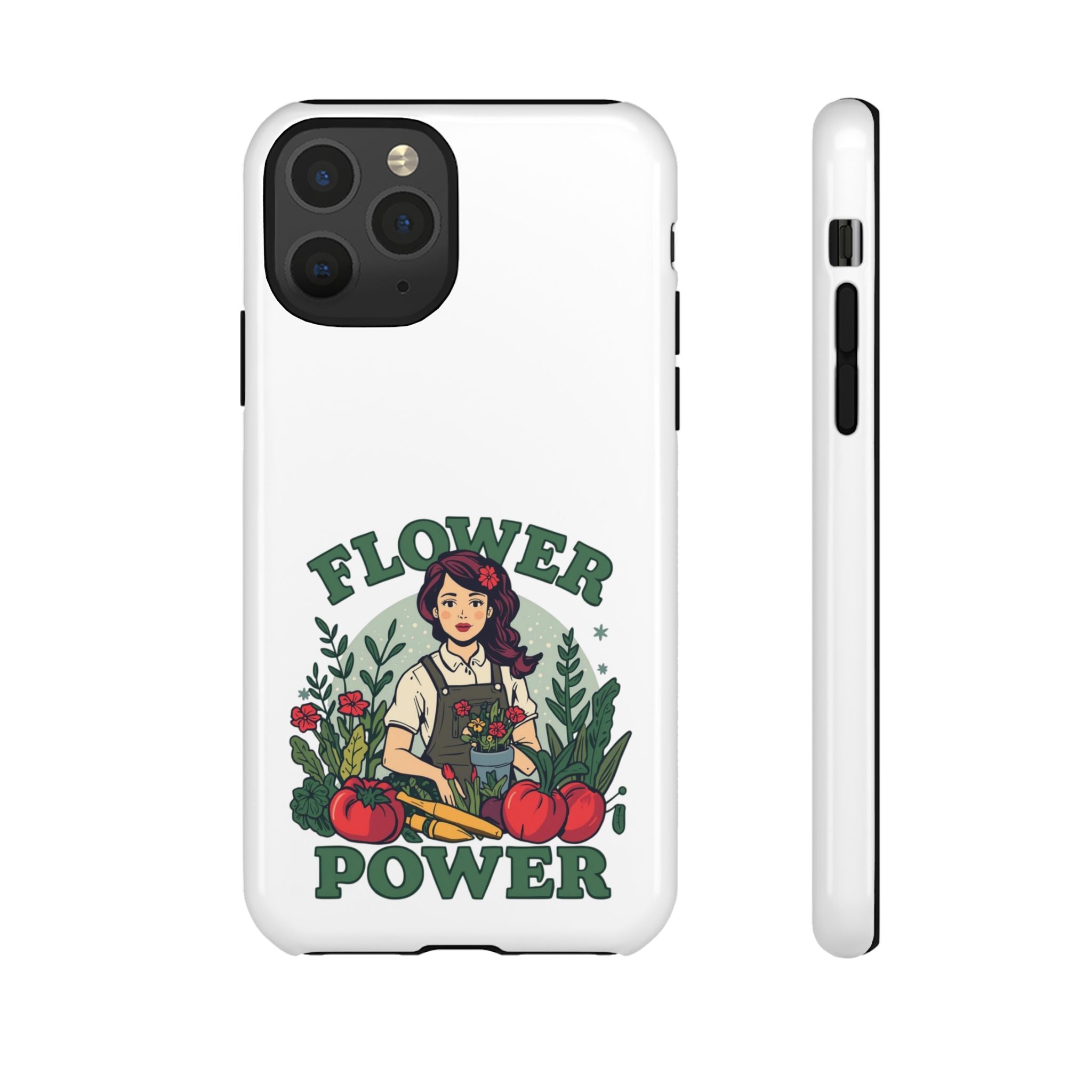 Phone Case - 'Flower Power' Retro Gardener Floral Protective Case
