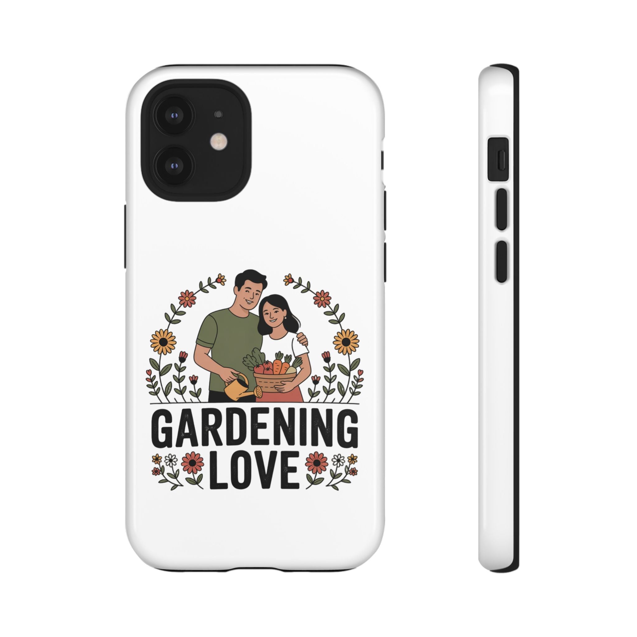 Gardening Love Phone Case — Floral Couple Protective Phone Cover