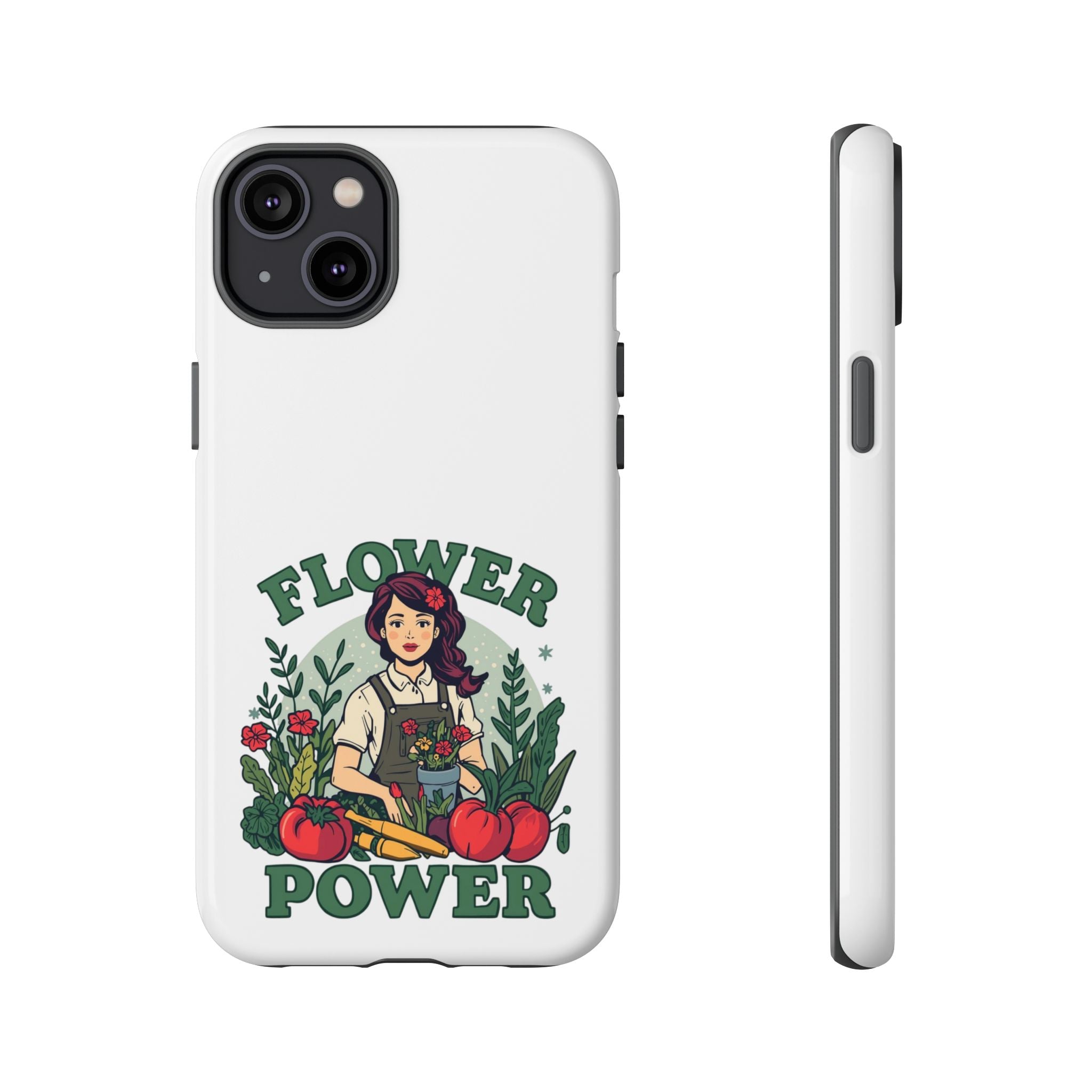 Phone Case - 'Flower Power' Retro Gardener Floral Protective Case