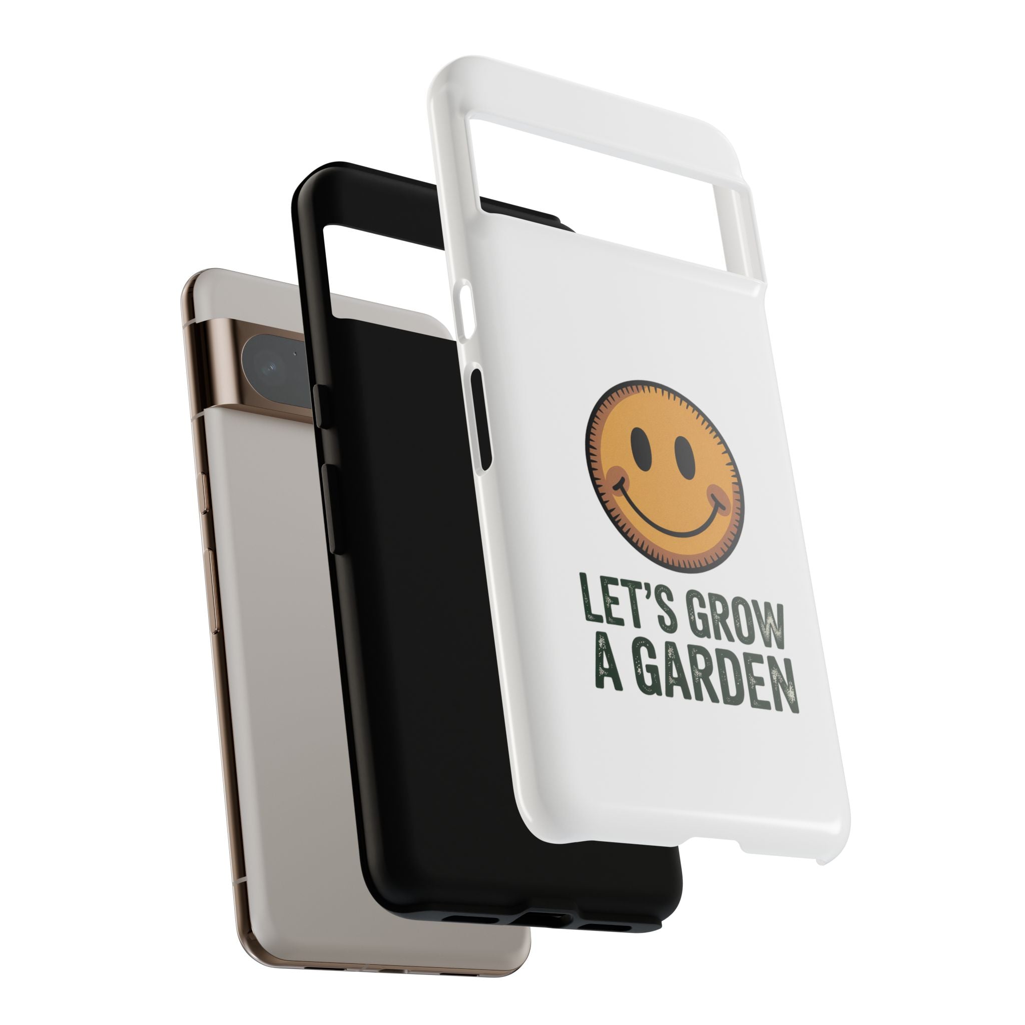 Phone Case — "Let's Grow a Garden" Smiley Plant Lover Protective Case