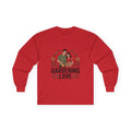 Gardening Love Long Sleeve Tee — Couple Planting Floral Graphic