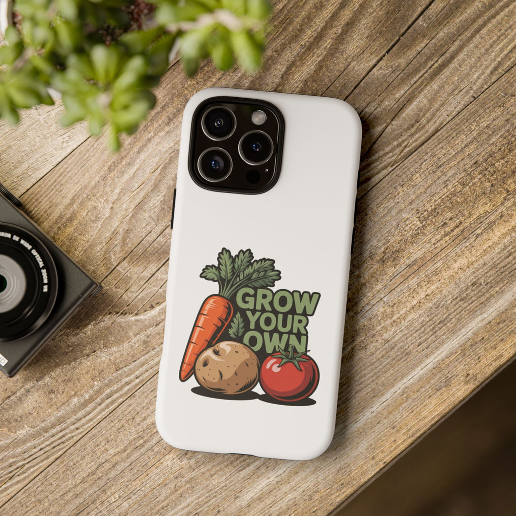 Grow Your Own Vegetables Phone Case — Gardening Carrot Potato Tomato Design