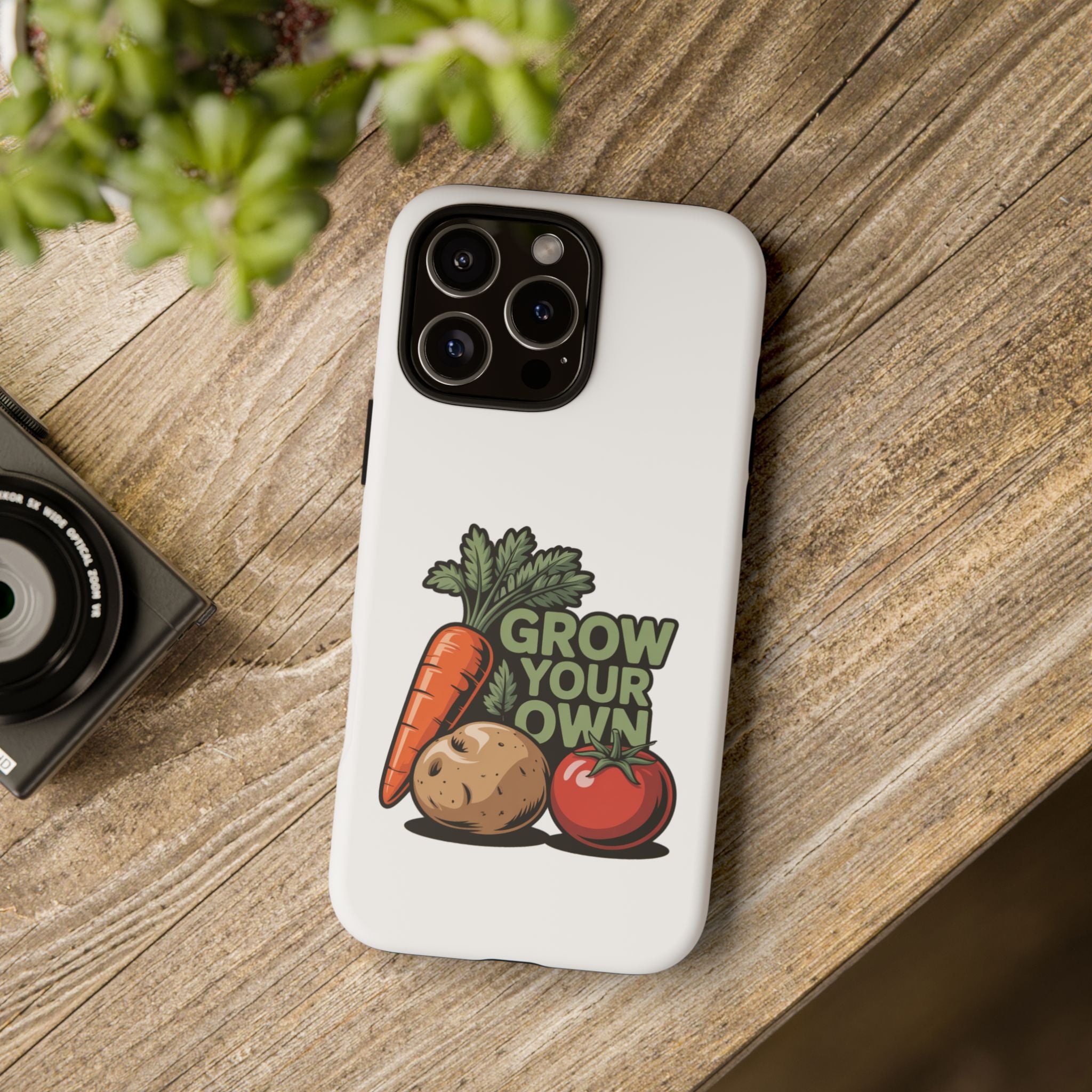 Grow Your Own Vegetables Phone Case — Gardening Carrot Potato Tomato Design