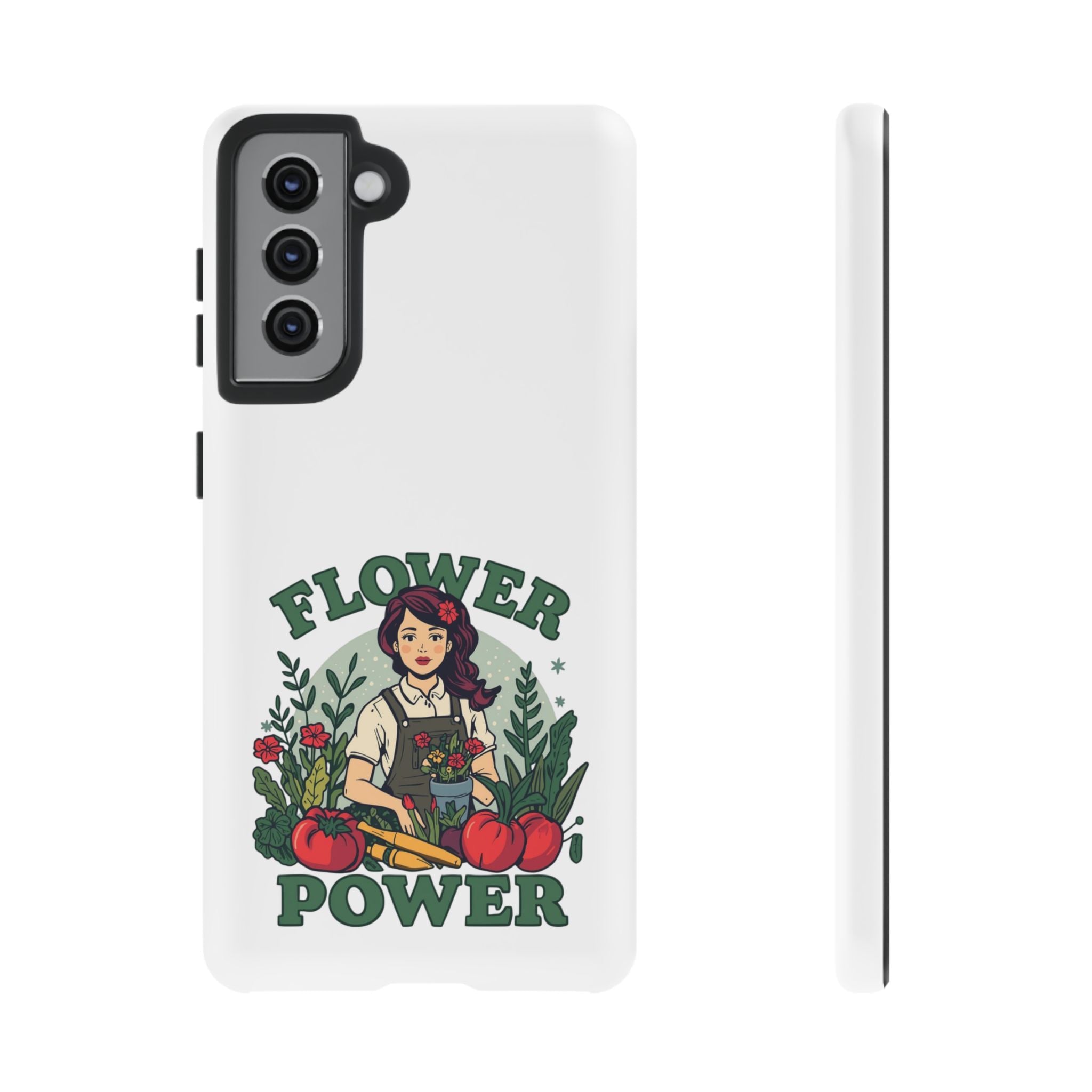 Phone Case - 'Flower Power' Retro Gardener Floral Protective Case