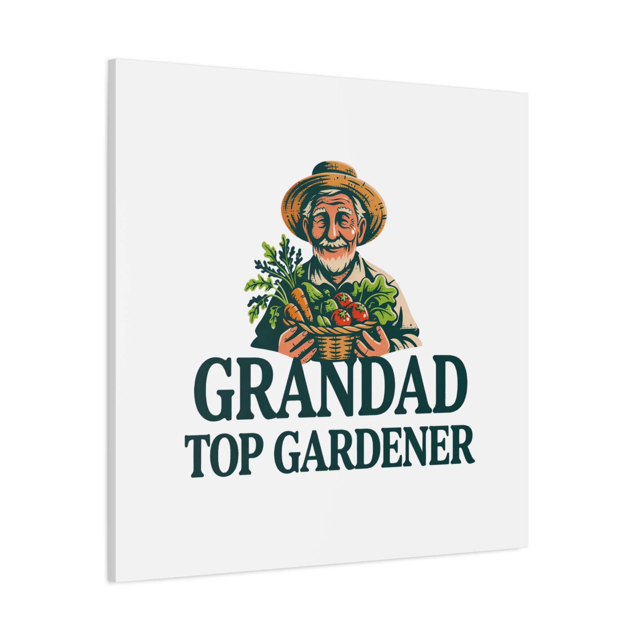 Grandad Top Gardener Canvas – Stretched Matte Wall Art