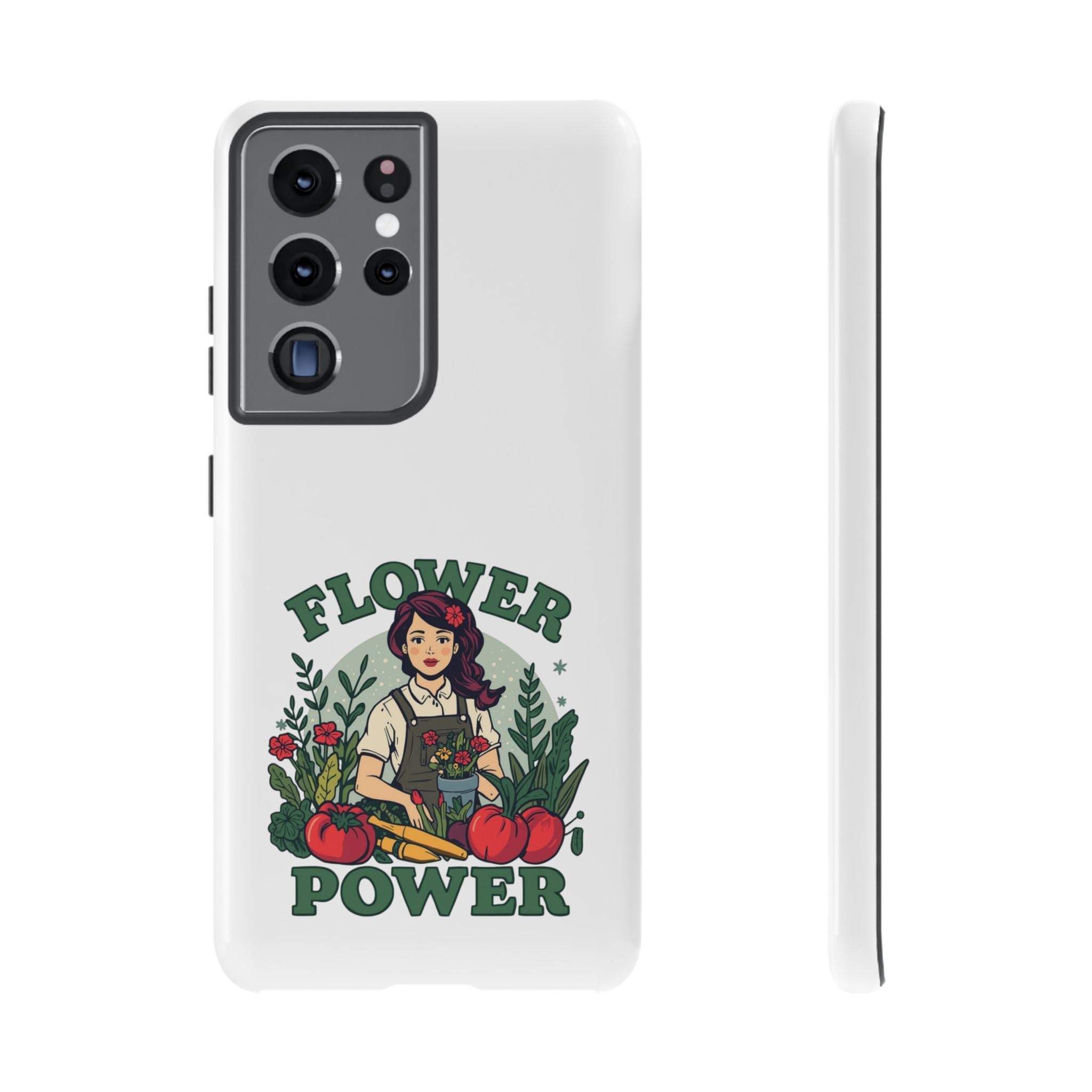 Phone Case - 'Flower Power' Retro Gardener Floral Protective Case