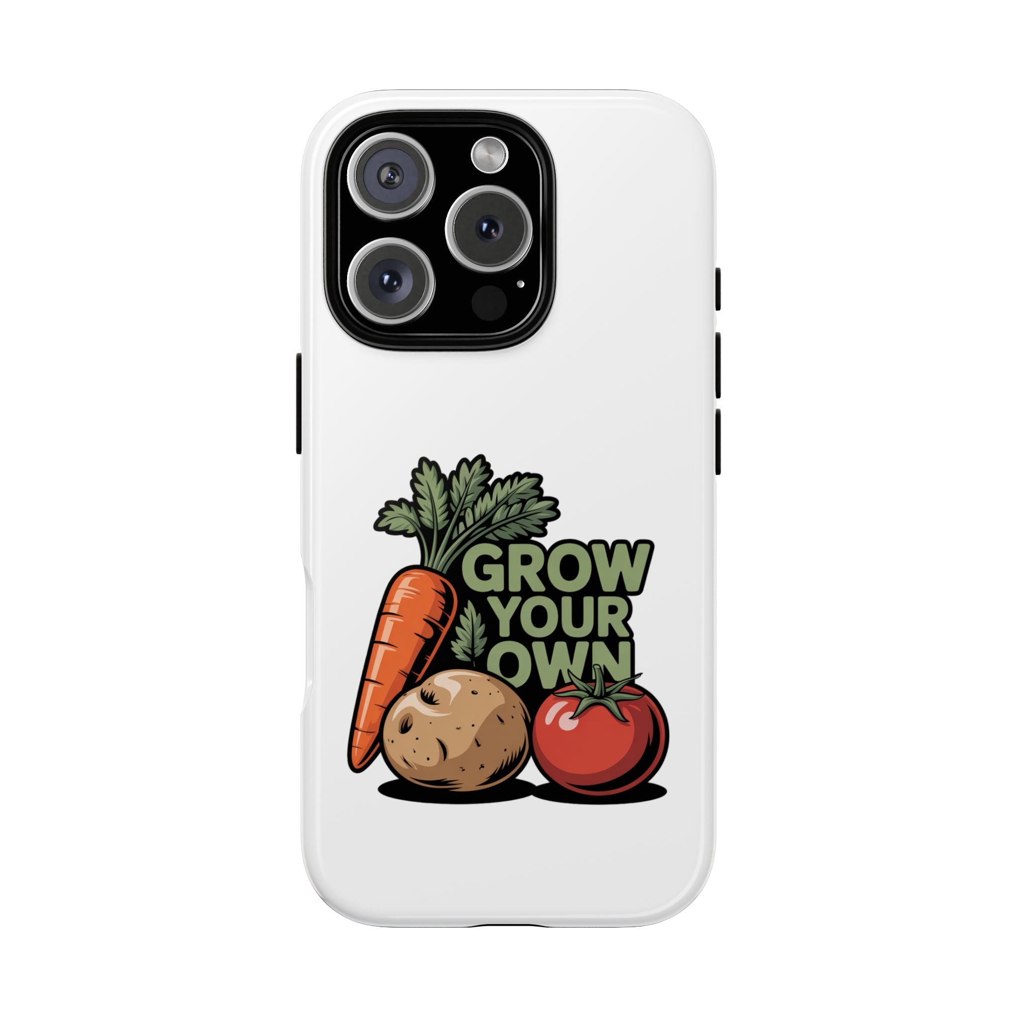 Grow Your Own Vegetables Phone Case — Gardening Carrot Potato Tomato Design