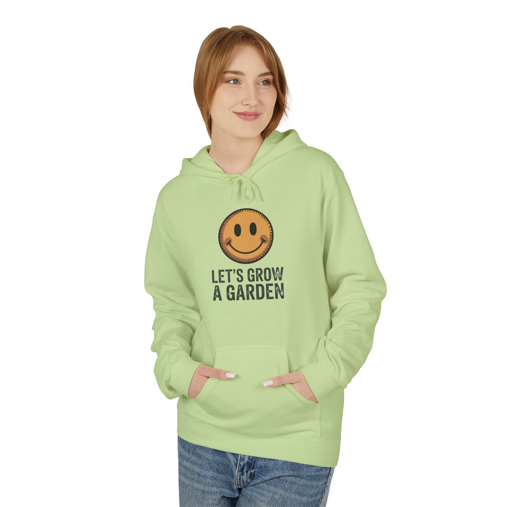 Let's Grow a Garden Hoodie — Smiling Sun Plant Lover Sweatshirt