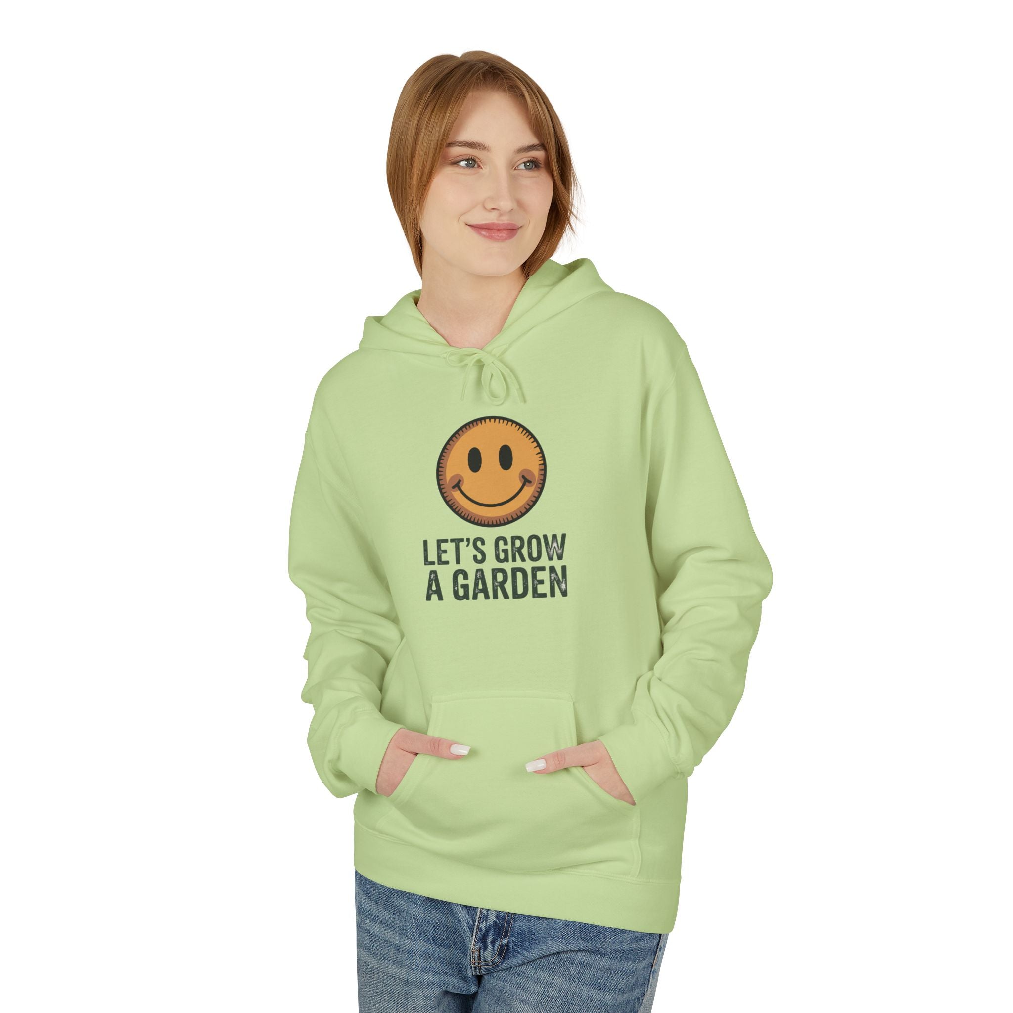 Let's Grow a Garden Hoodie — Smiling Sun Plant Lover Sweatshirt
