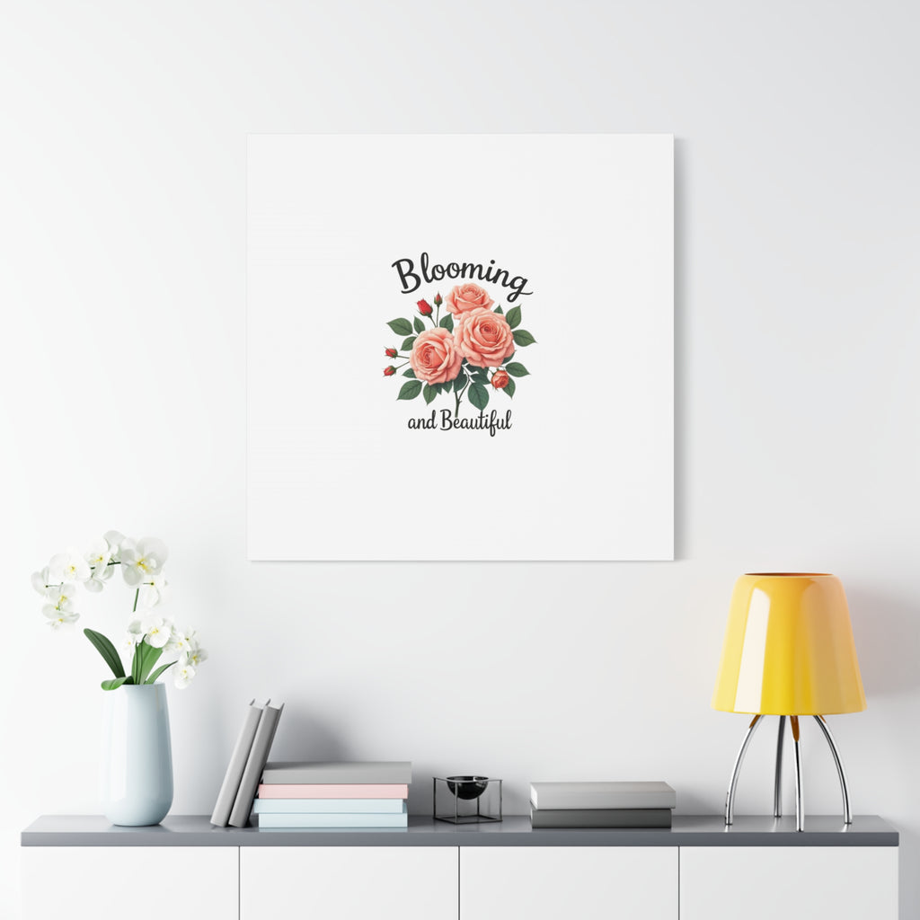 Blooming and Beautiful Rose Bouquet Canvas Wall Art
