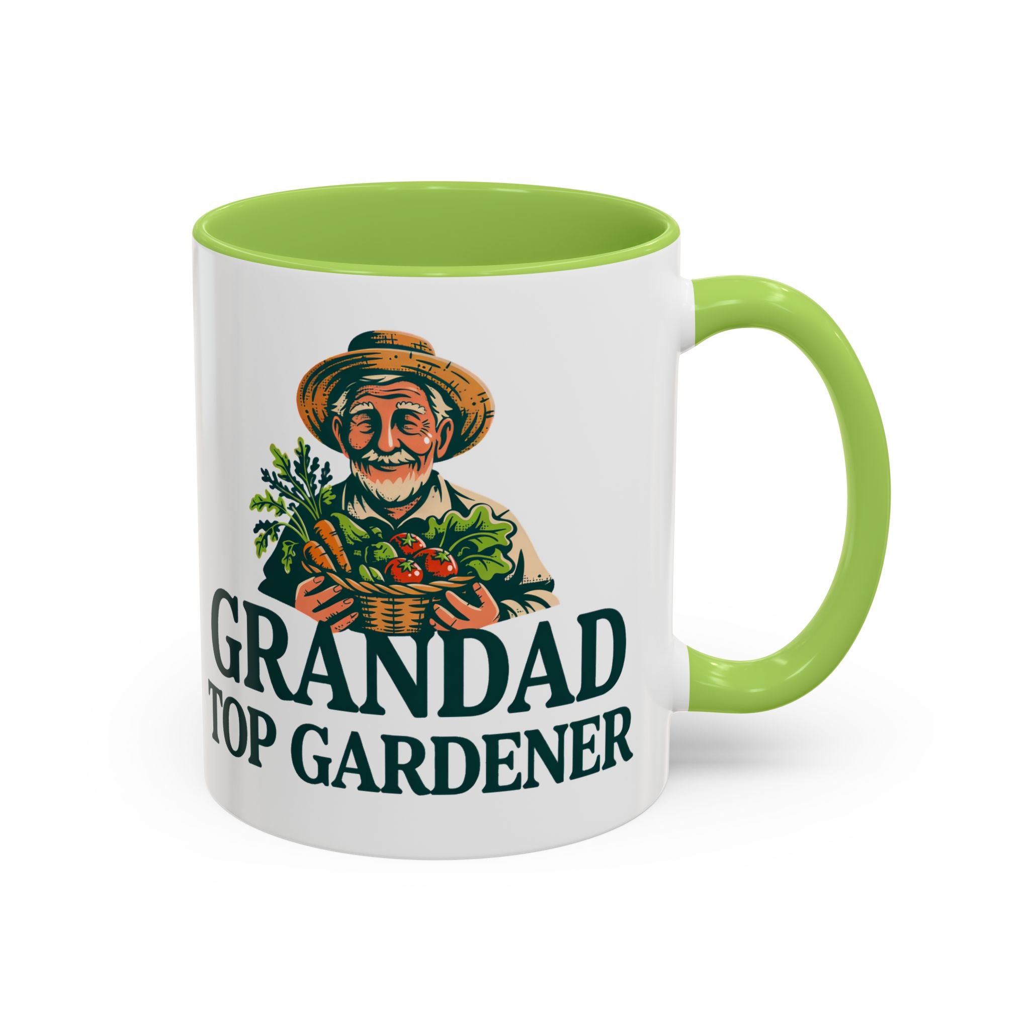 Grandad Top Gardener Accent Coffee Mug — 11/15oz Gift for Gardeners