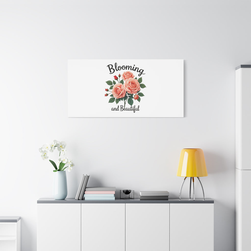 Blooming and Beautiful Rose Bouquet Canvas Wall Art