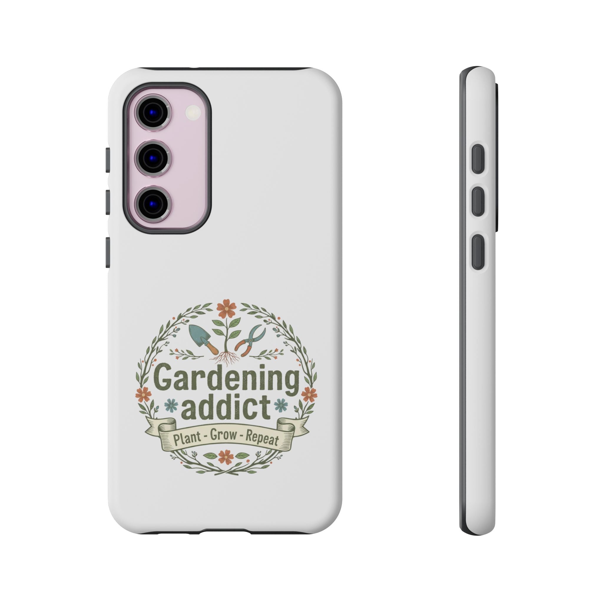 Phone Case — Gardening Addict "Plant • Grow • Repeat" Floral Garden Phone Cover
