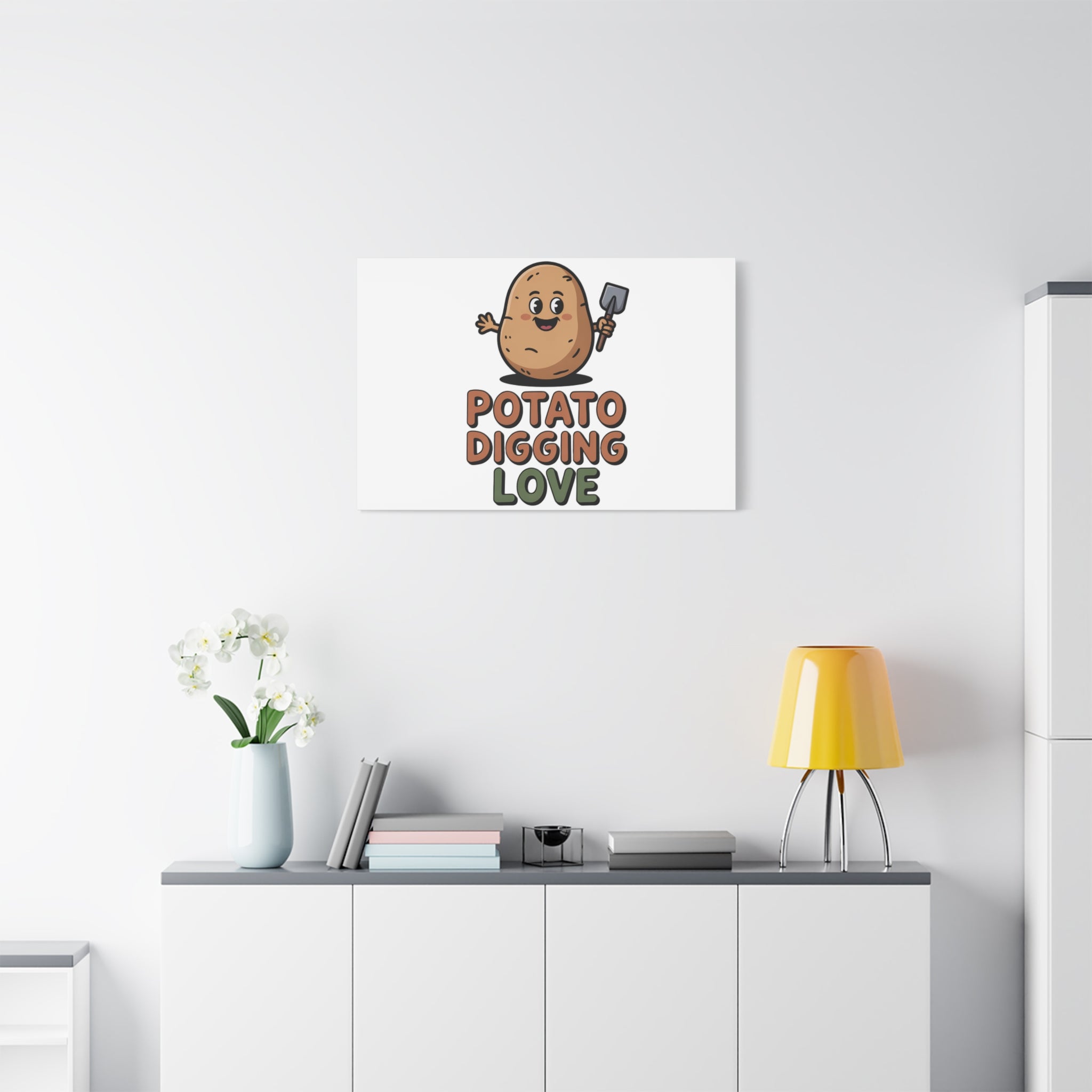 Potato Digging Love Canvas Print