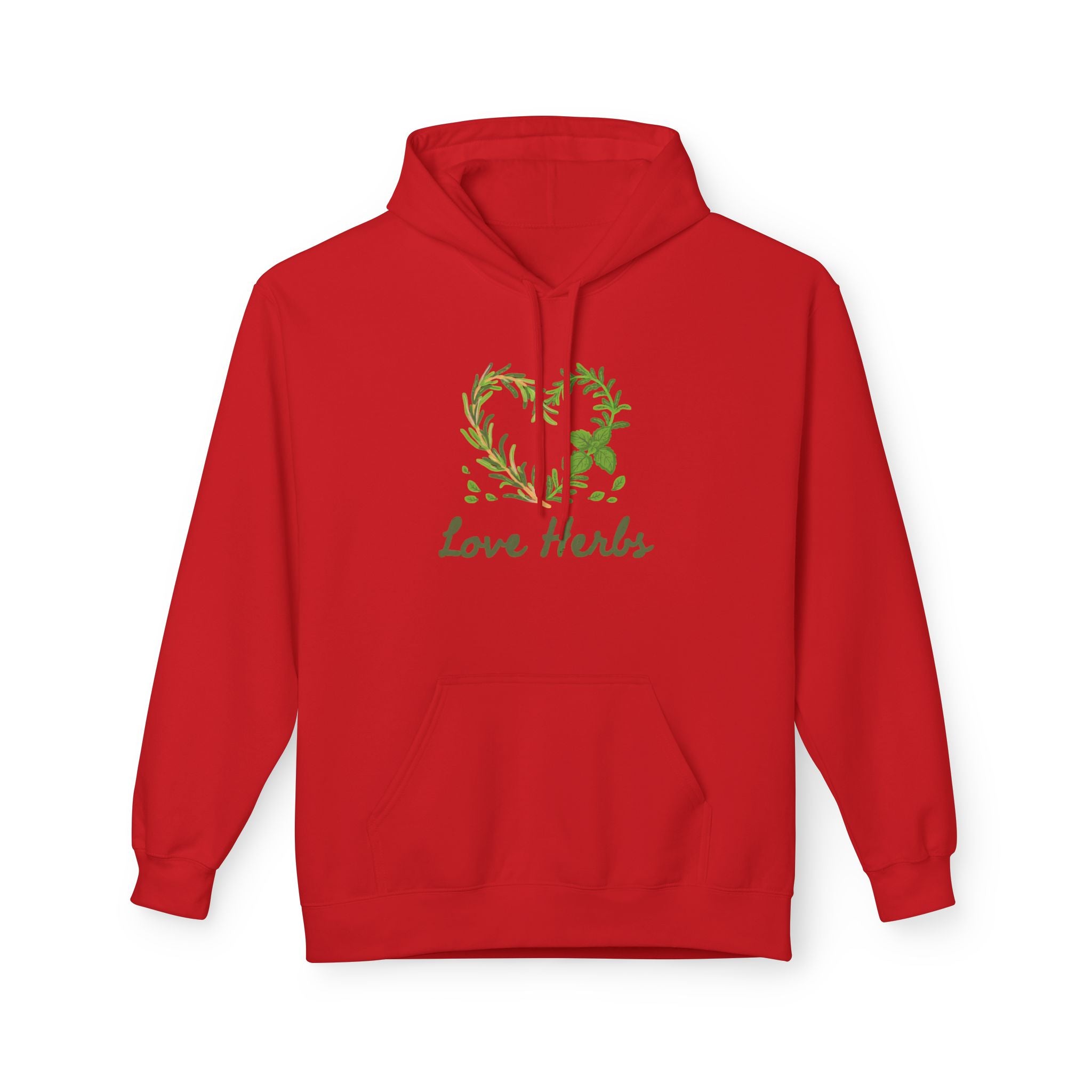 Herbal Heart Hoodie — "Love Herbs" Botanical Graphic Hoodie