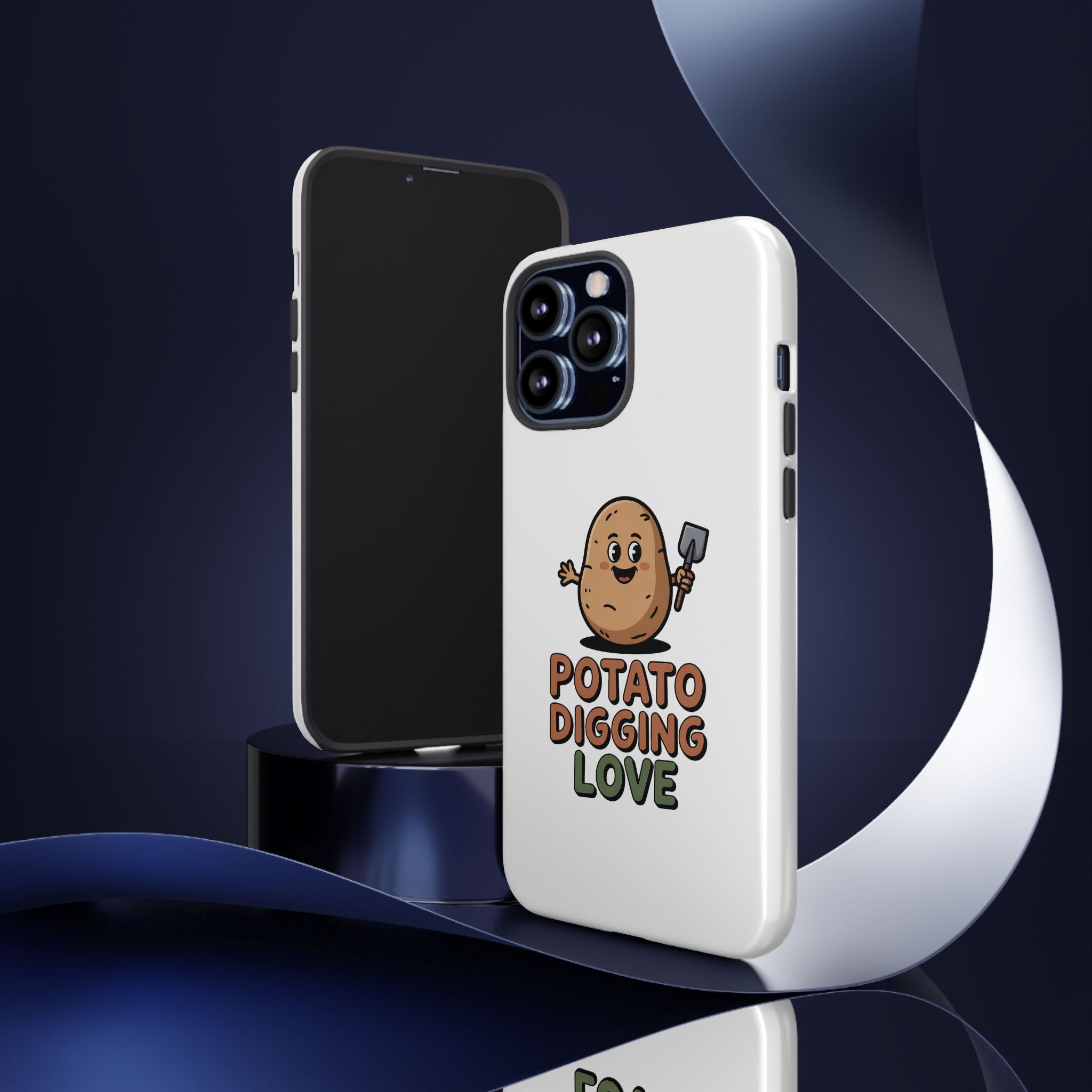 Phone Case — "Potato Digging Love" Cute Gardening Cartoon Protective Cover