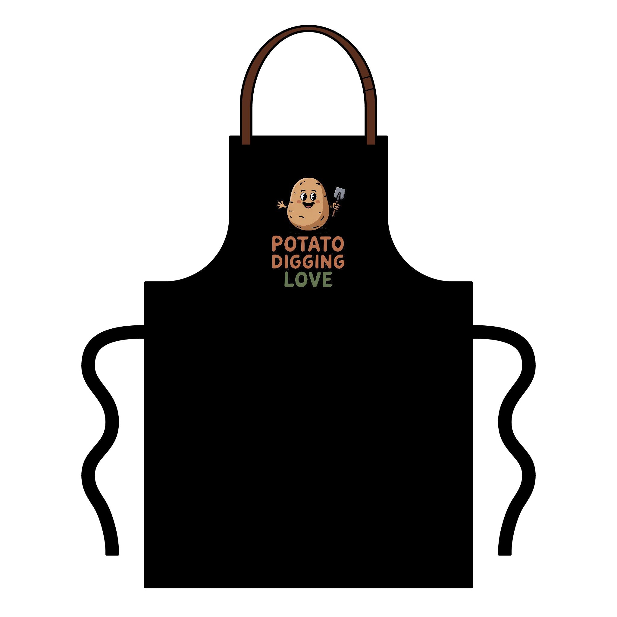 Potato Digging Love Apron - Funny Gardening & Cooking Bib Apron