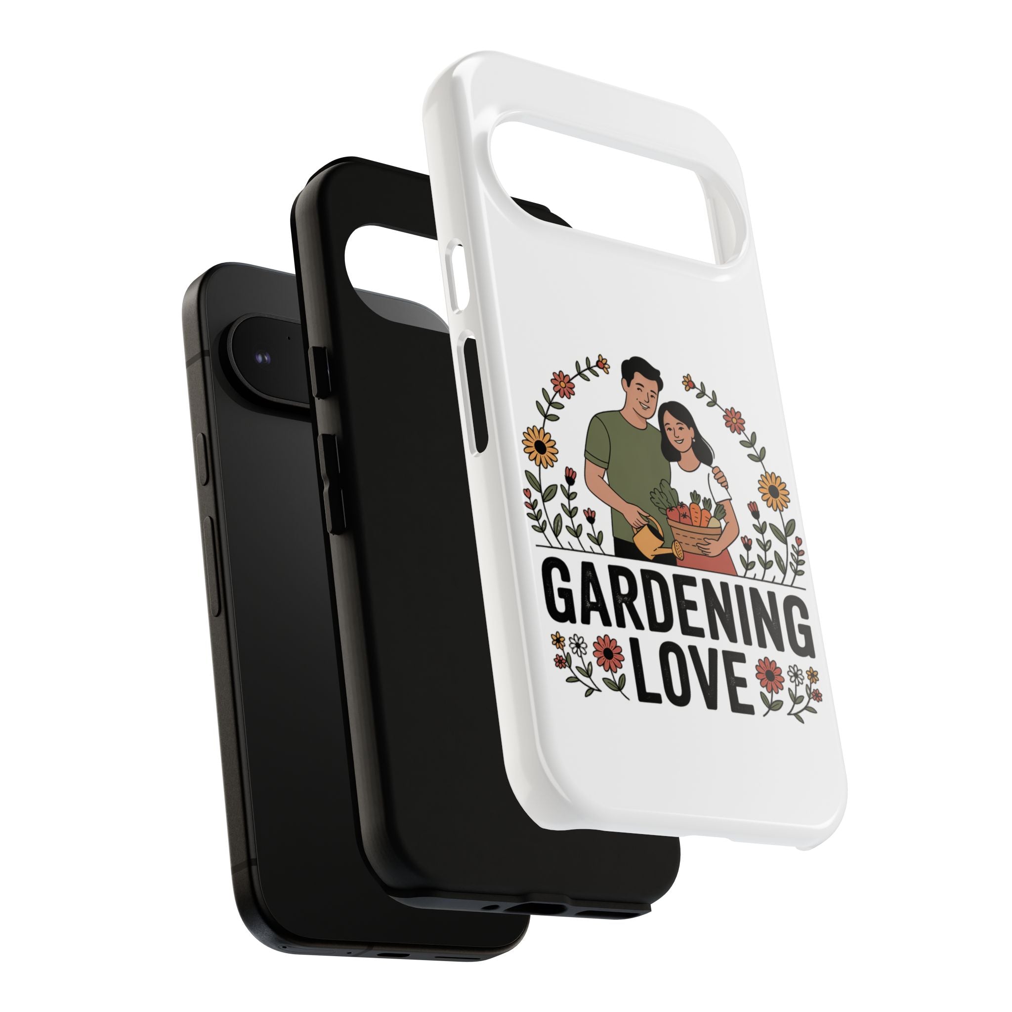 Gardening Love Phone Case — Floral Couple Protective Phone Cover