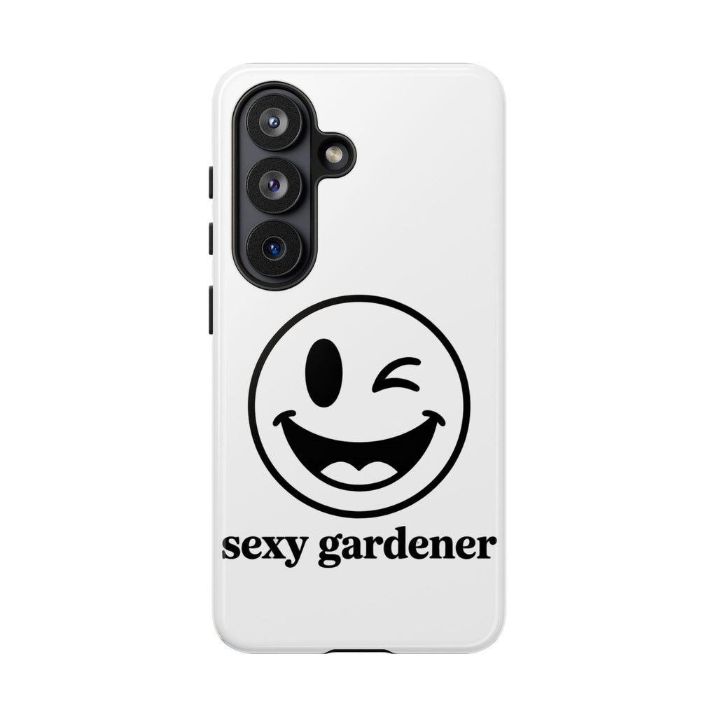 Phone Case — Winking Smiley “sexy gardener” Graphic