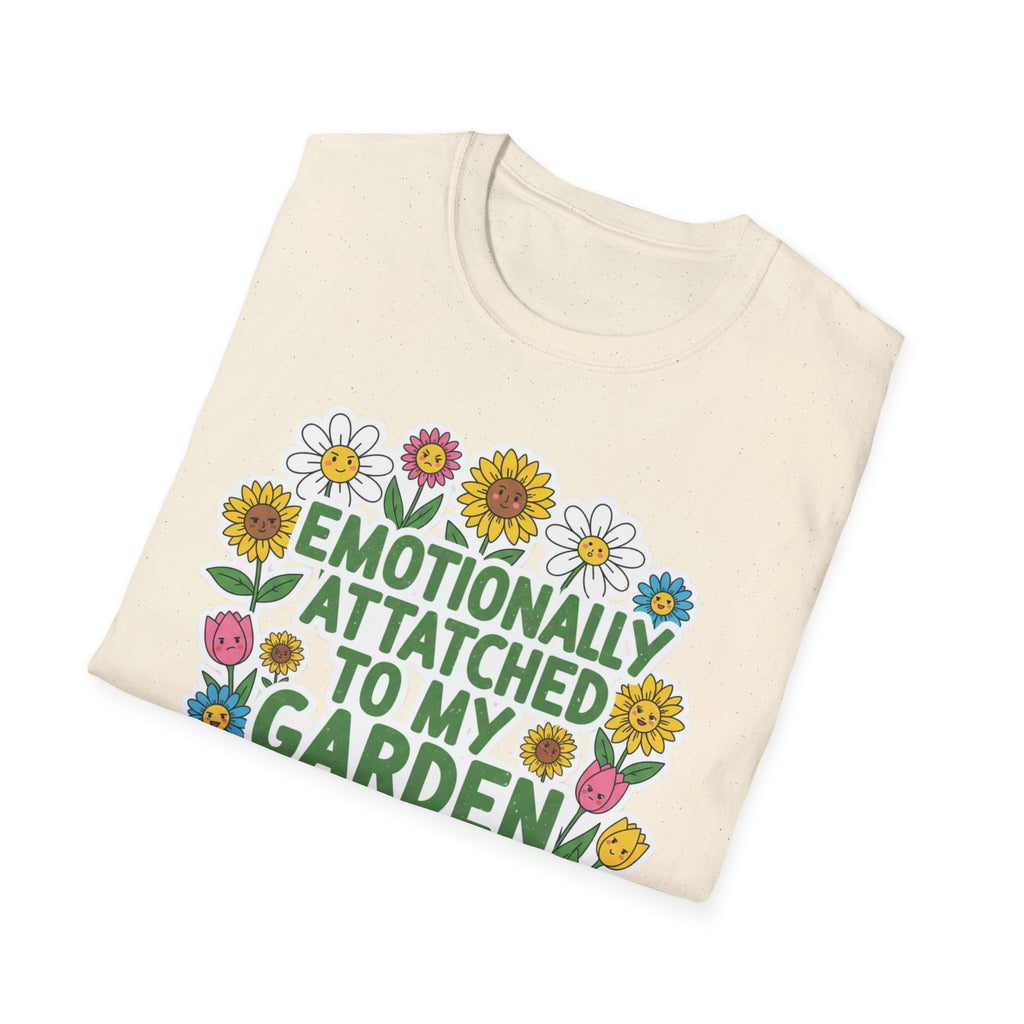 Gardener T-Shirt — "Emotionally Attached to My Garden" Floral Tee