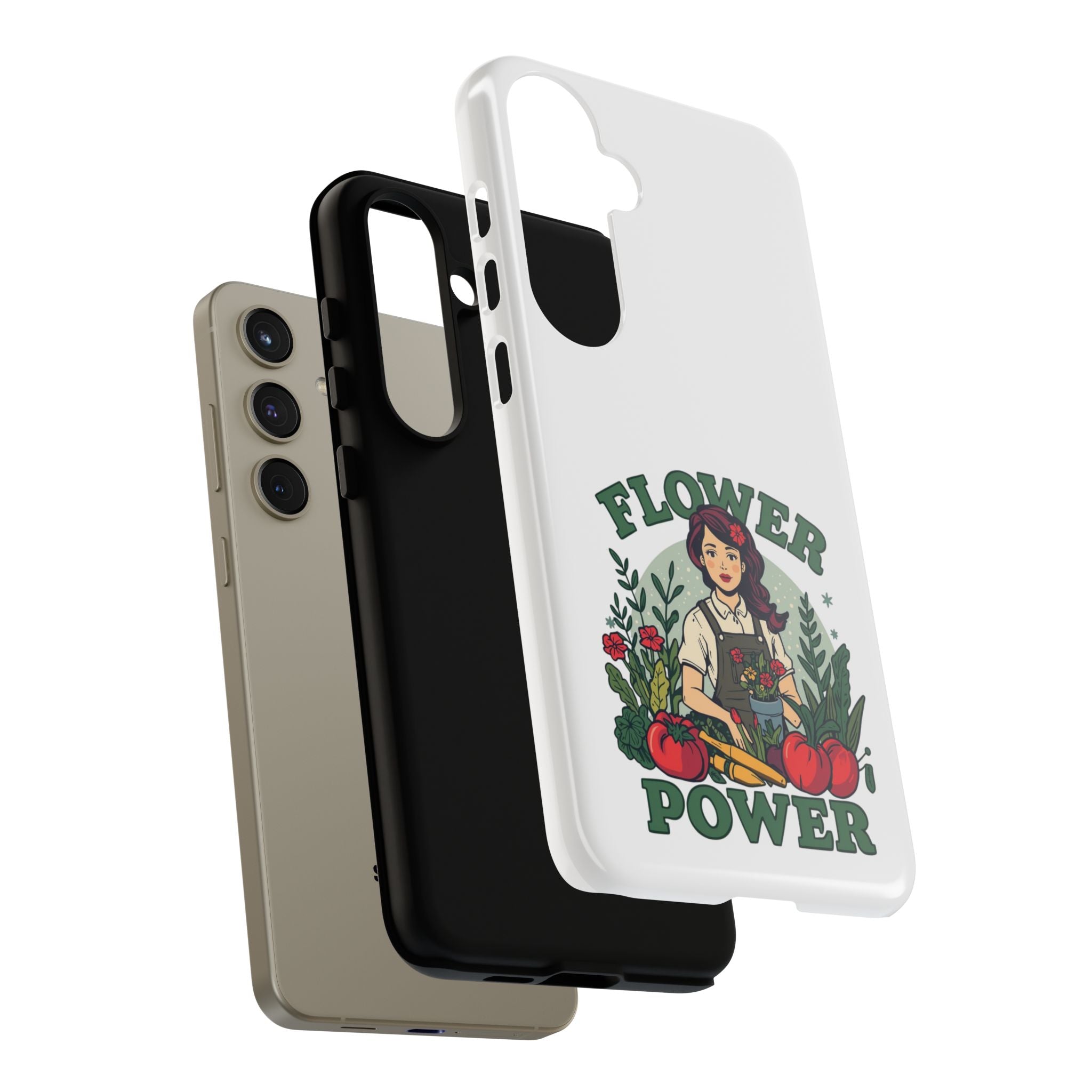 Phone Case - 'Flower Power' Retro Gardener Floral Protective Case